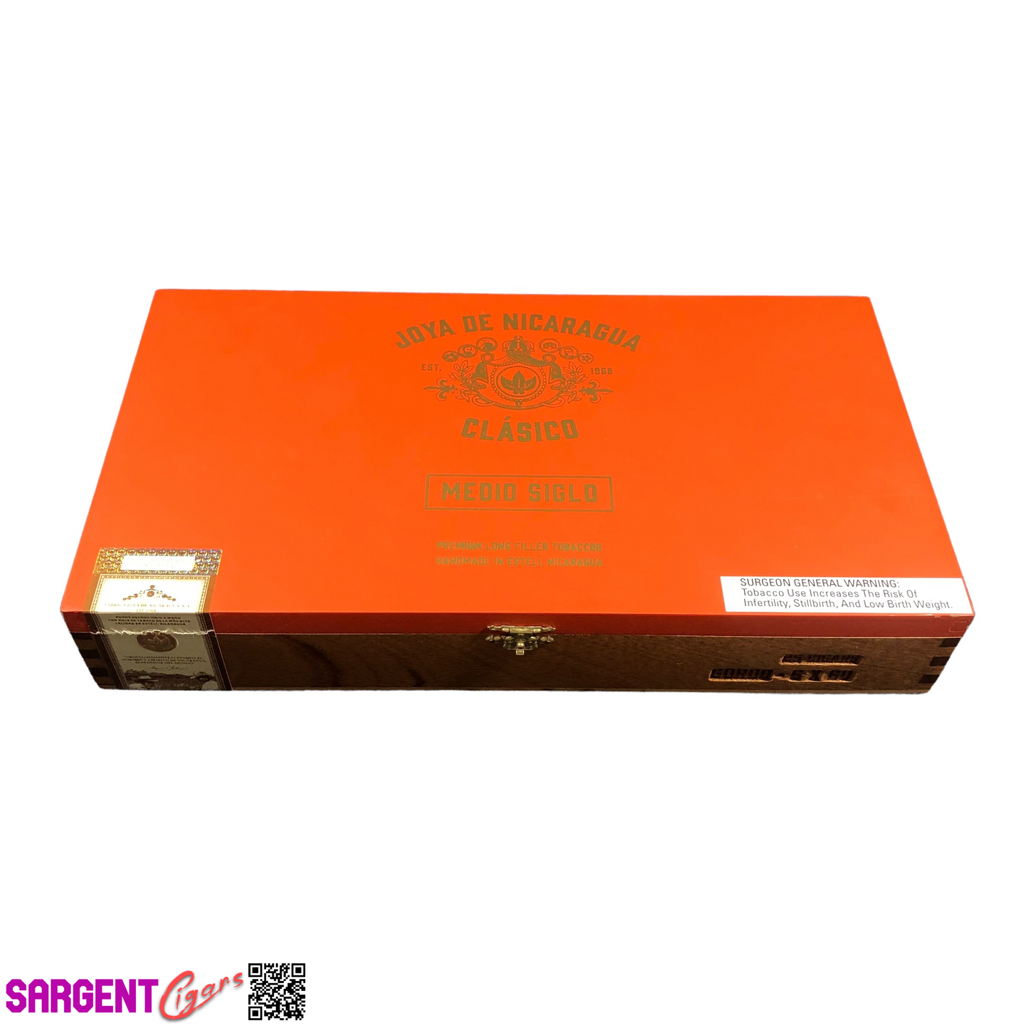 Joya De Nicaragua Clasico Siglo Gordo Empty Wooden Cigar Box 13x7x2