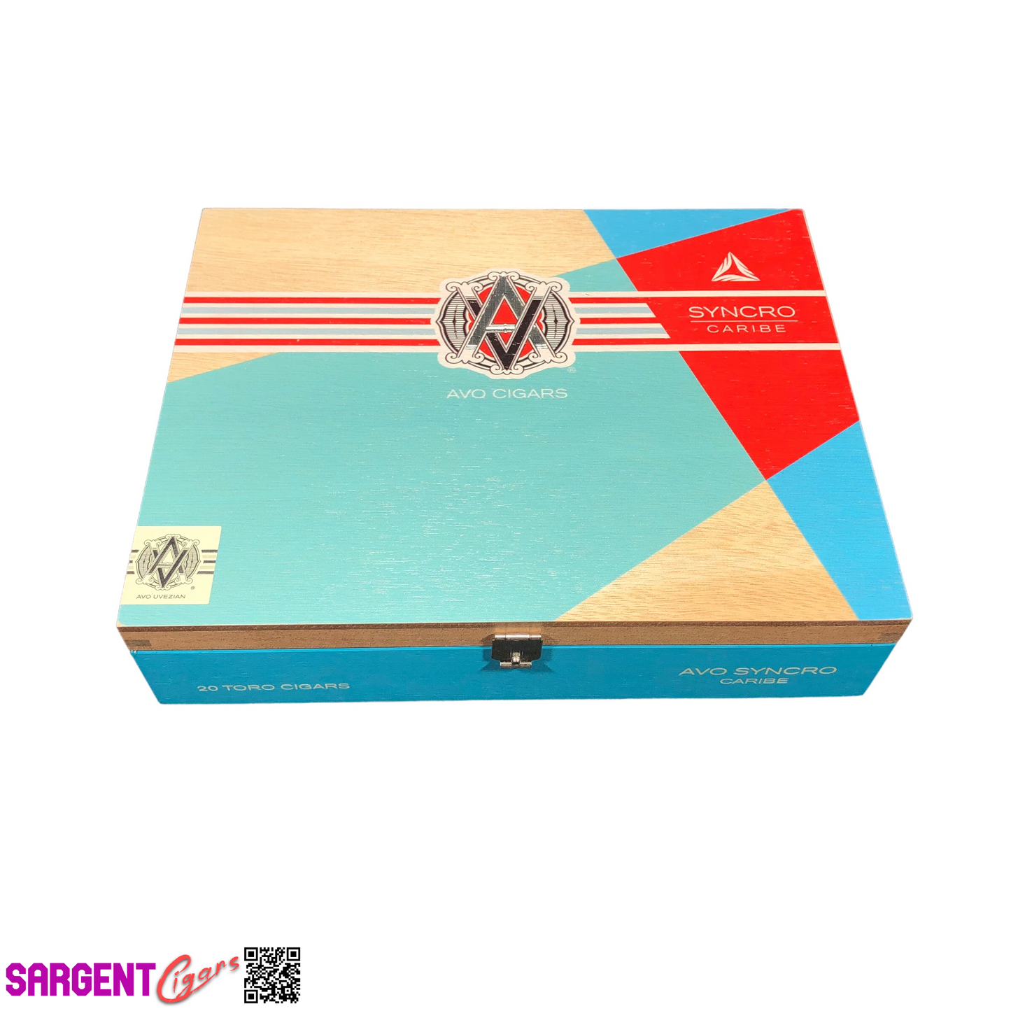 Avo Syncro Caribe Toro Empty Wooden Cigar Box 9x7x2