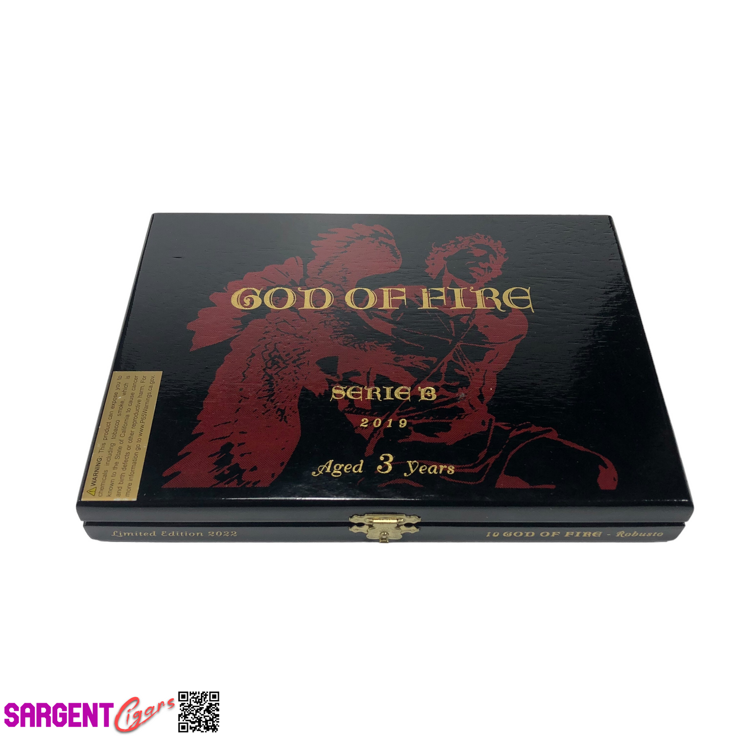 Arturo Fuente God Of Fire Robusto Empty Wooden Cigar Box 8.5x6.25x1.25