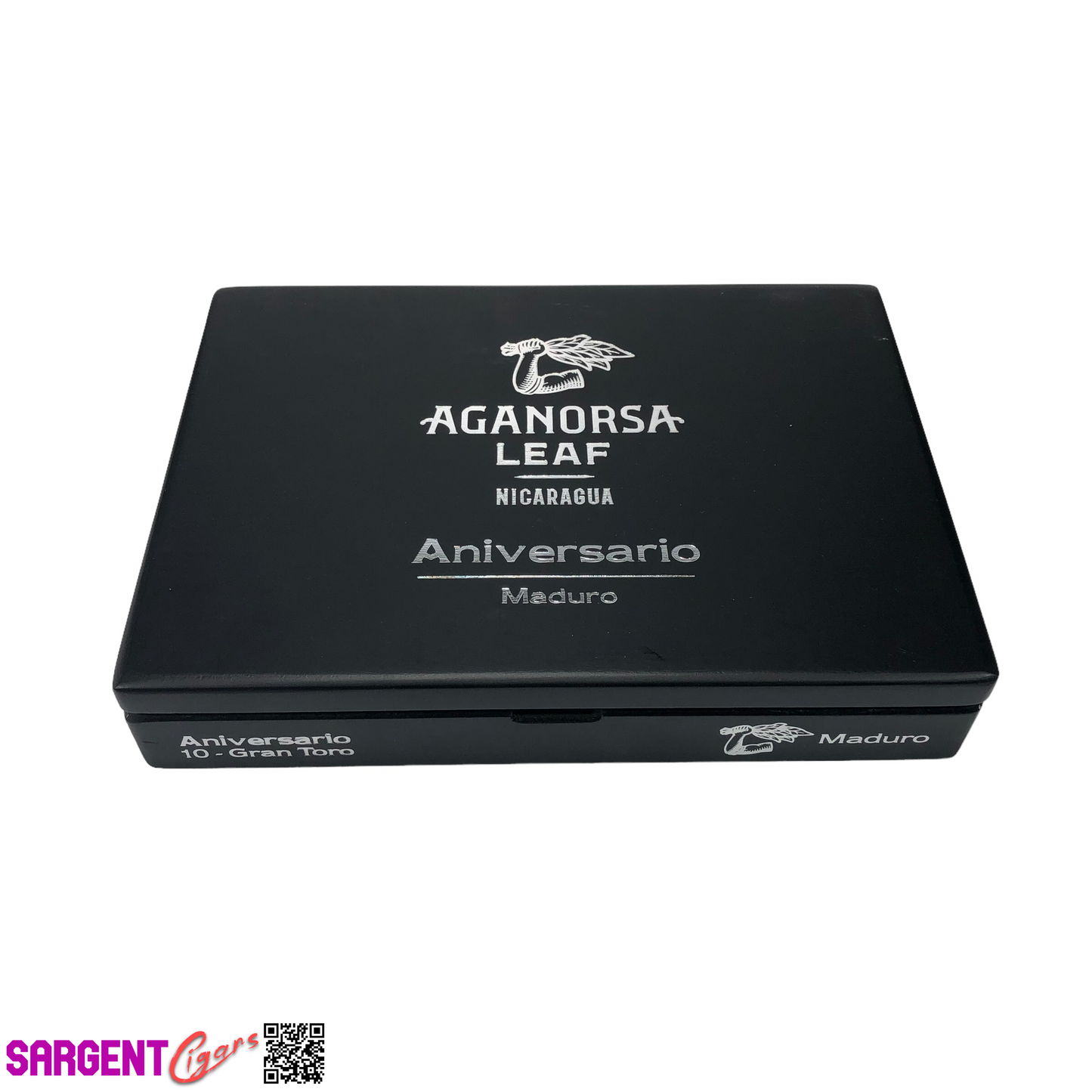 Aganorsa Leaf Aniversario Maduro Gran Toro Empty Wooden Cigar Box 10x7.25x1.75