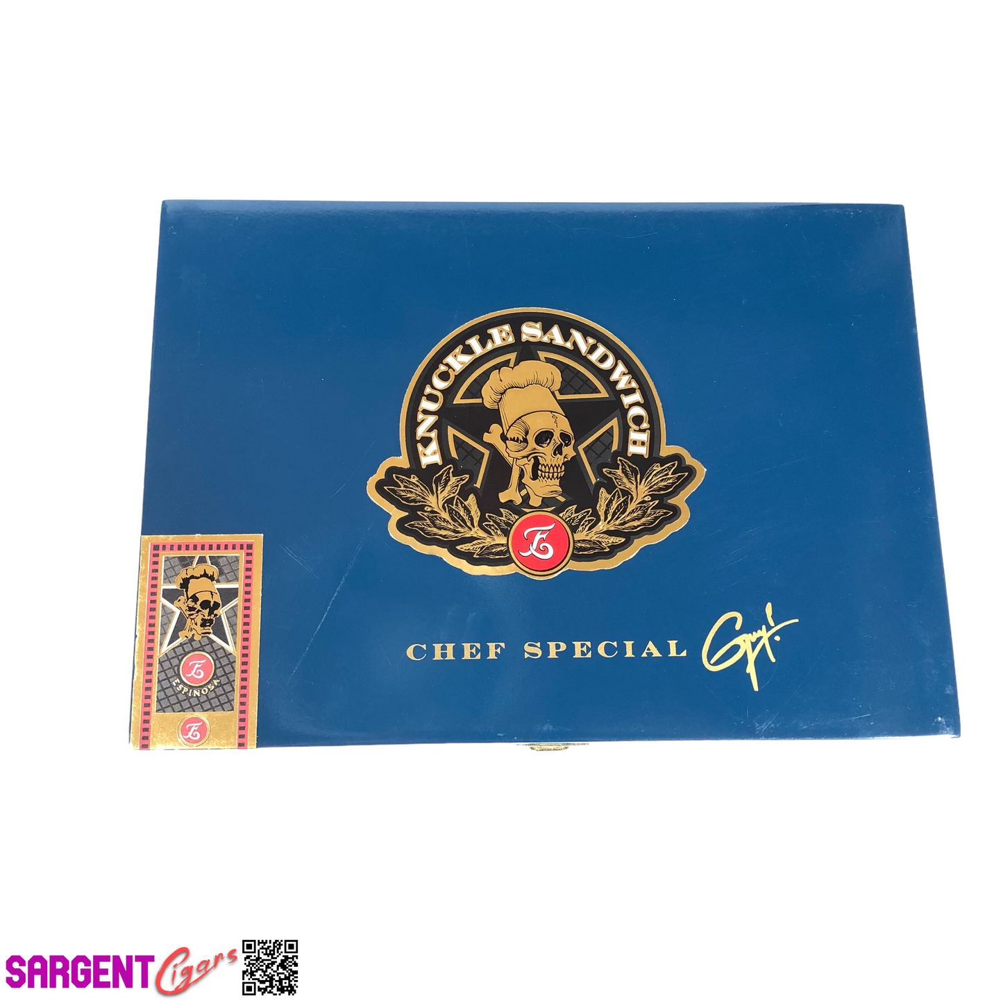 Guy Fieri Knuckle Sandwich Chef Special 2024 Empty Wooden Cigar Box 10x7x1.25