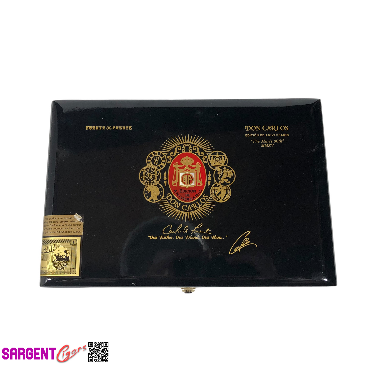 Arturo Fuente Don Carlos 80th Empty Wooden Cigar Box 11x7.25x2.25