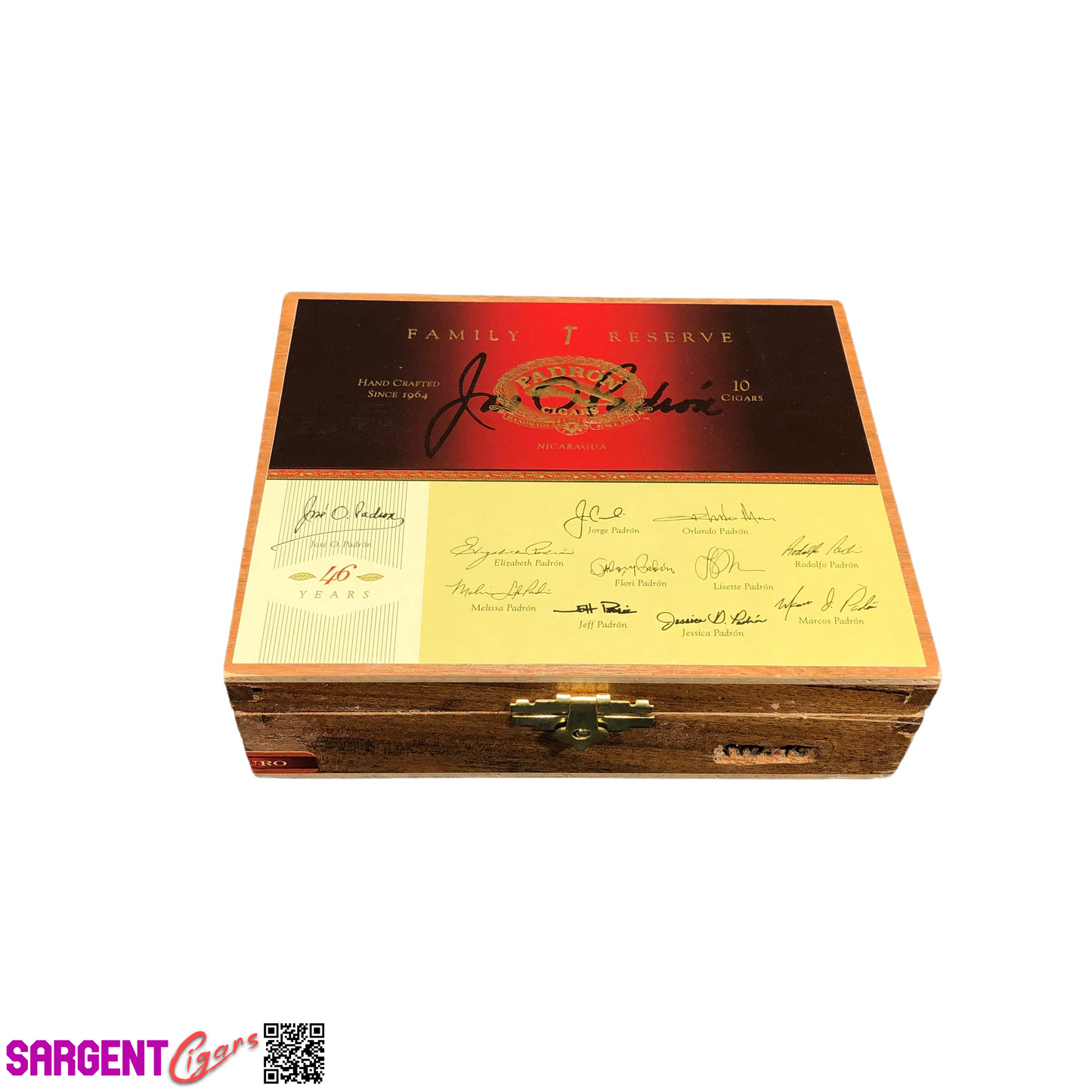 Padron No46 Empty Wooden Cigar Box 6.5x5.25x2