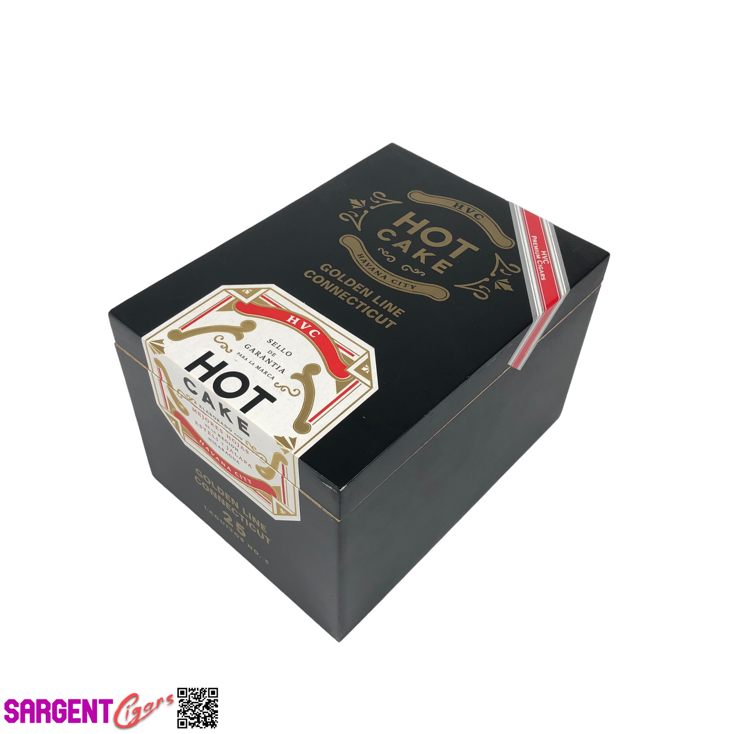 HVC Hot Cake Conn Laguitos No5 Empty Wooden Cigar Box 5.25x7.25x4.75