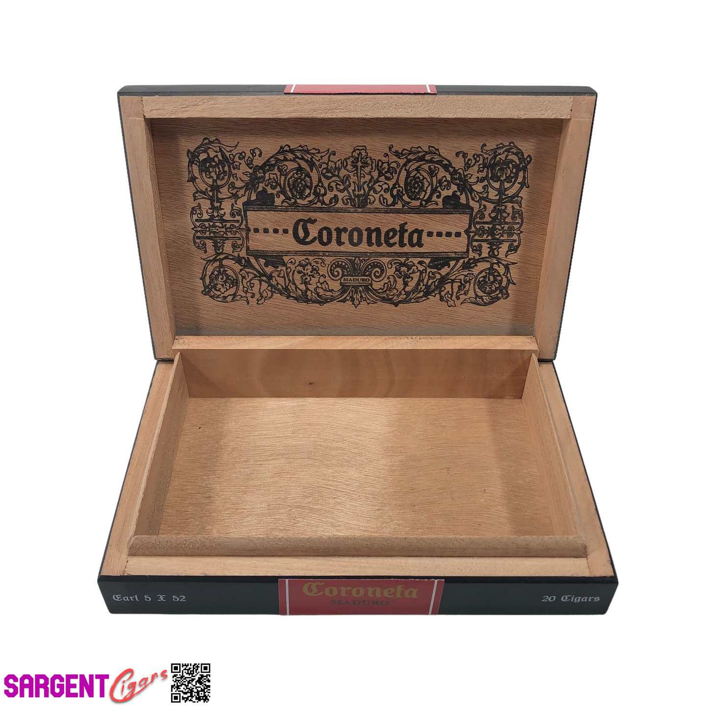 Crowned Heads Coroneta Earl Empty Wooden Cigar Box 9.5x6.25x2