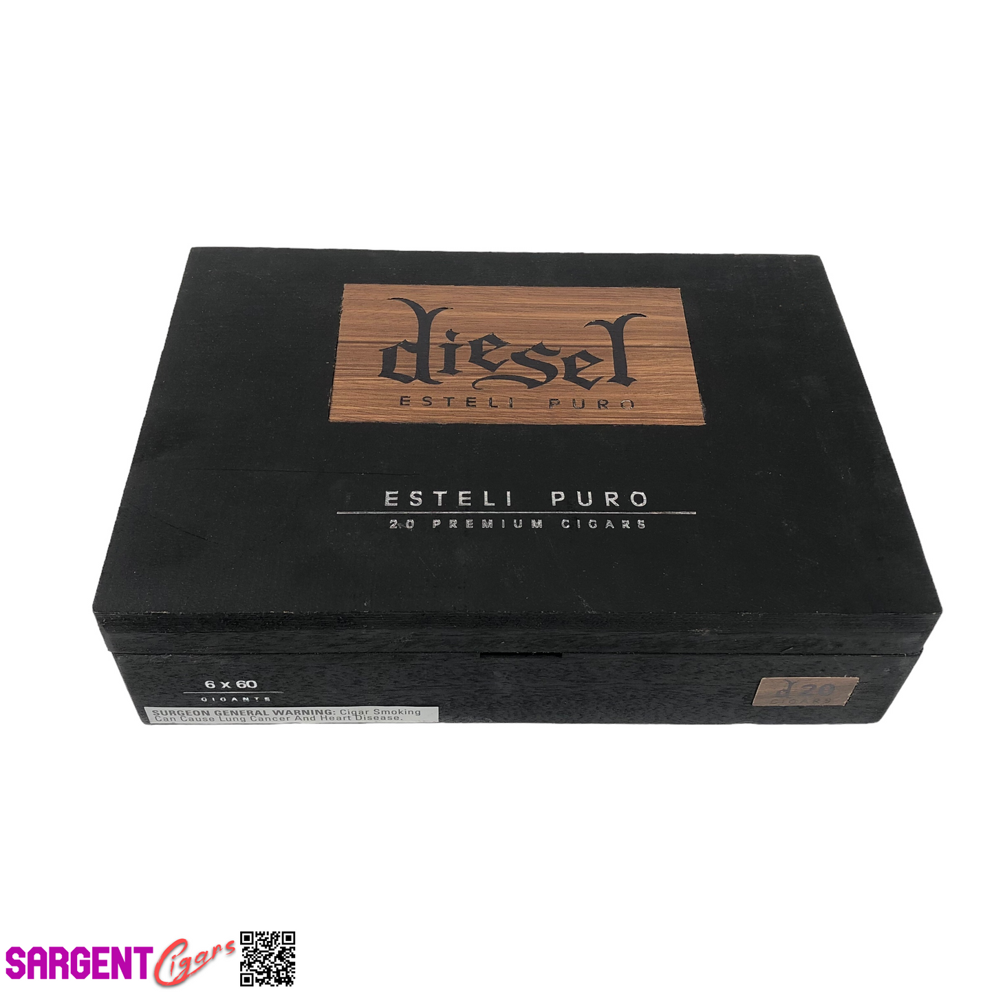 Diesel Esteli Puro Gigante Empty Wooden Cigar Box 10.25x7x2.75