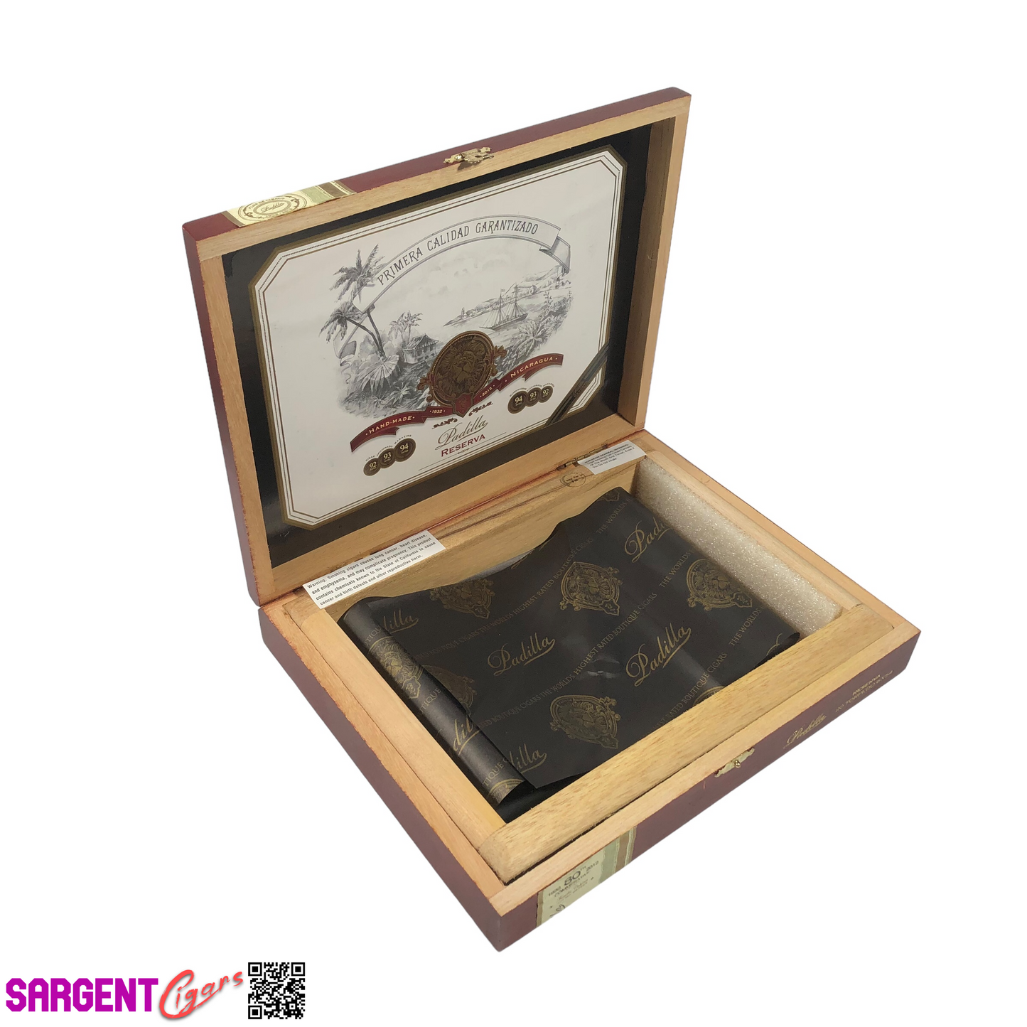 Padilla Empty Wooden Cigar Box 10.5x8.5x2