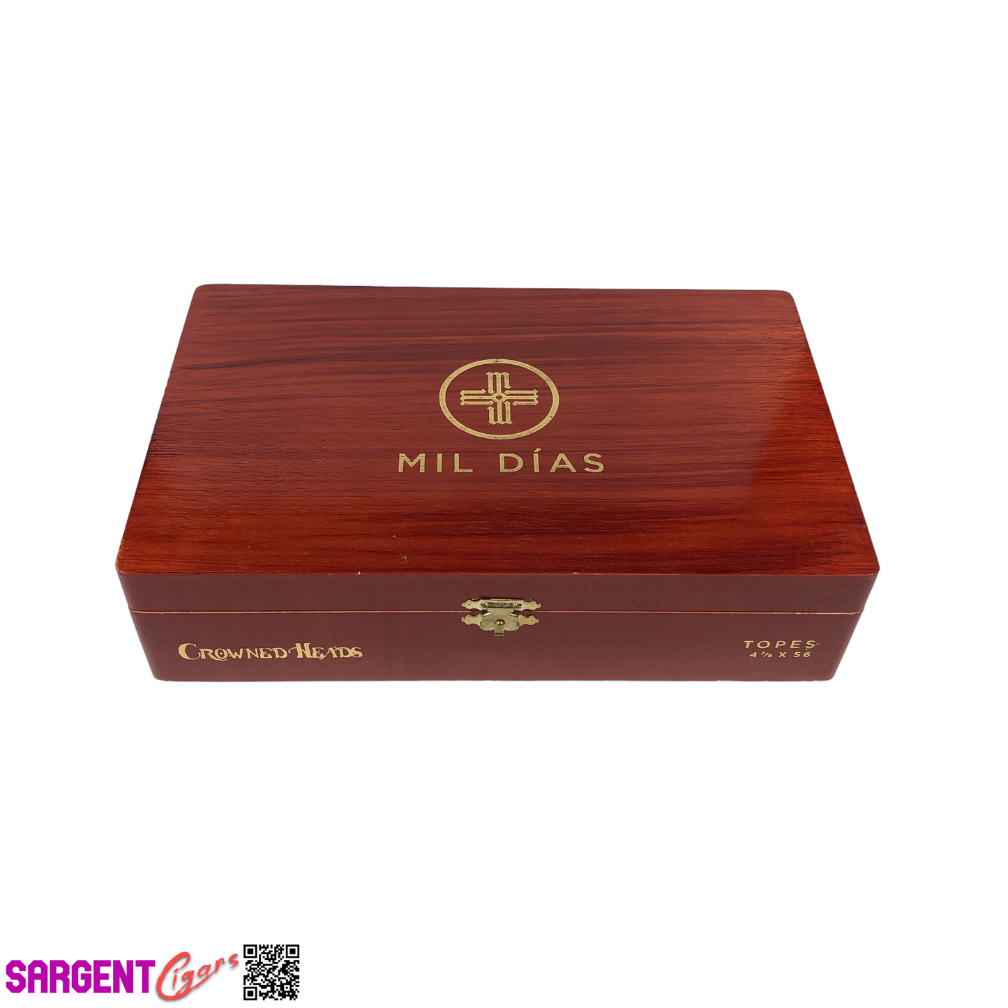 Mil Dias Topes Empty Wooden Cigar Box 9.5x6x2.25