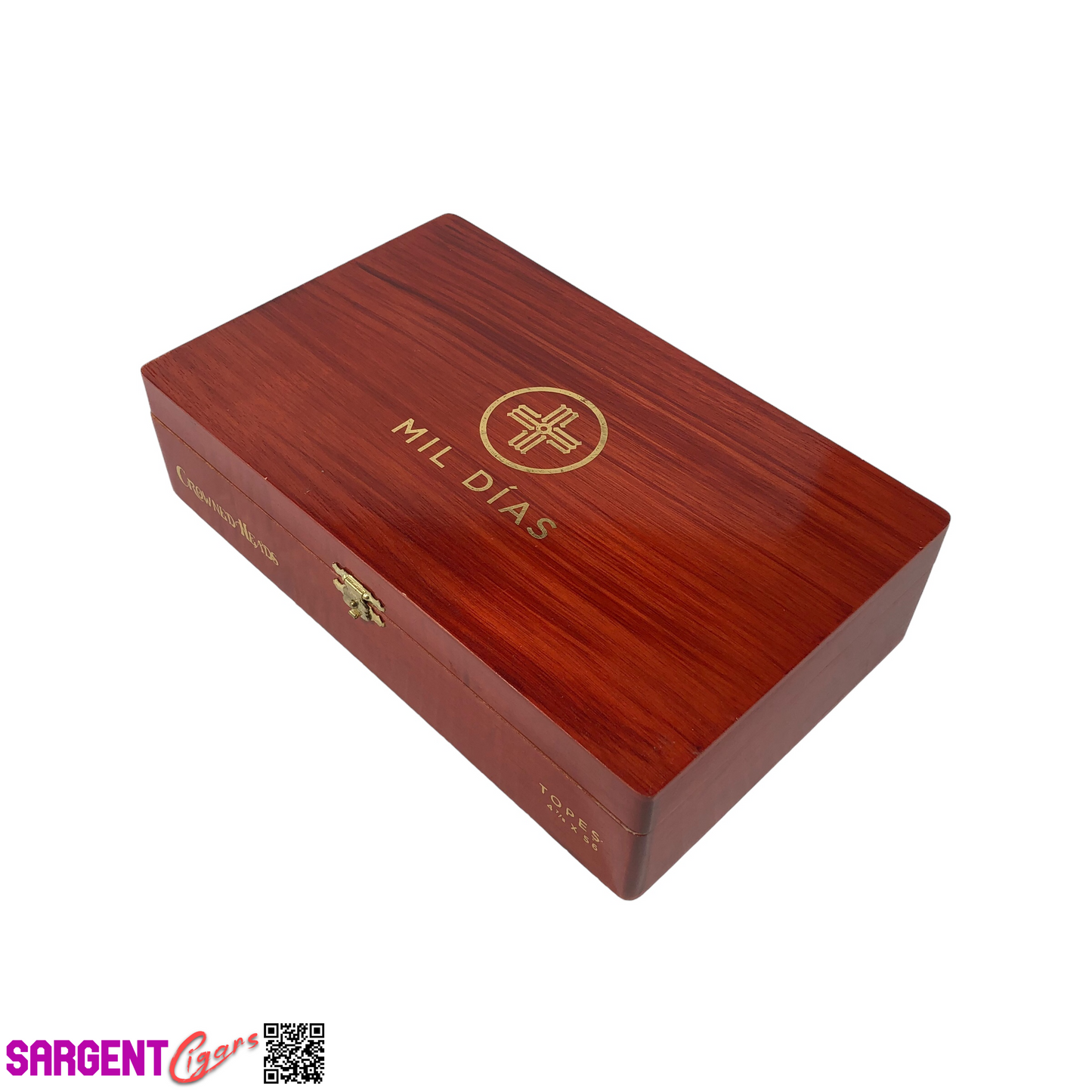 Mil Dias Topes Empty Wooden Cigar Box 9.5x6x2.25