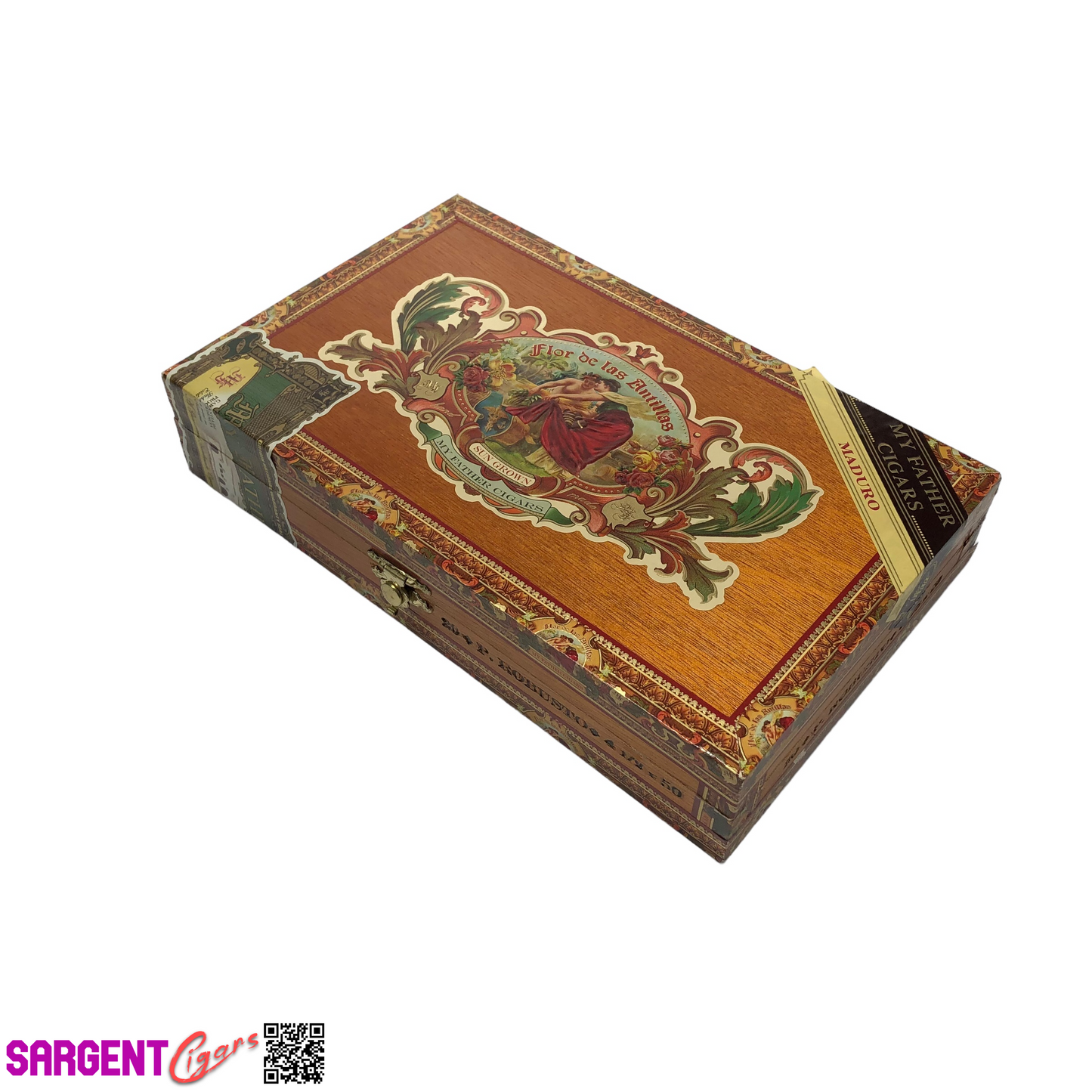 Flor De Las Antillas Maduro Robusto Empty Wooden Cigar Box 9x5.5x2