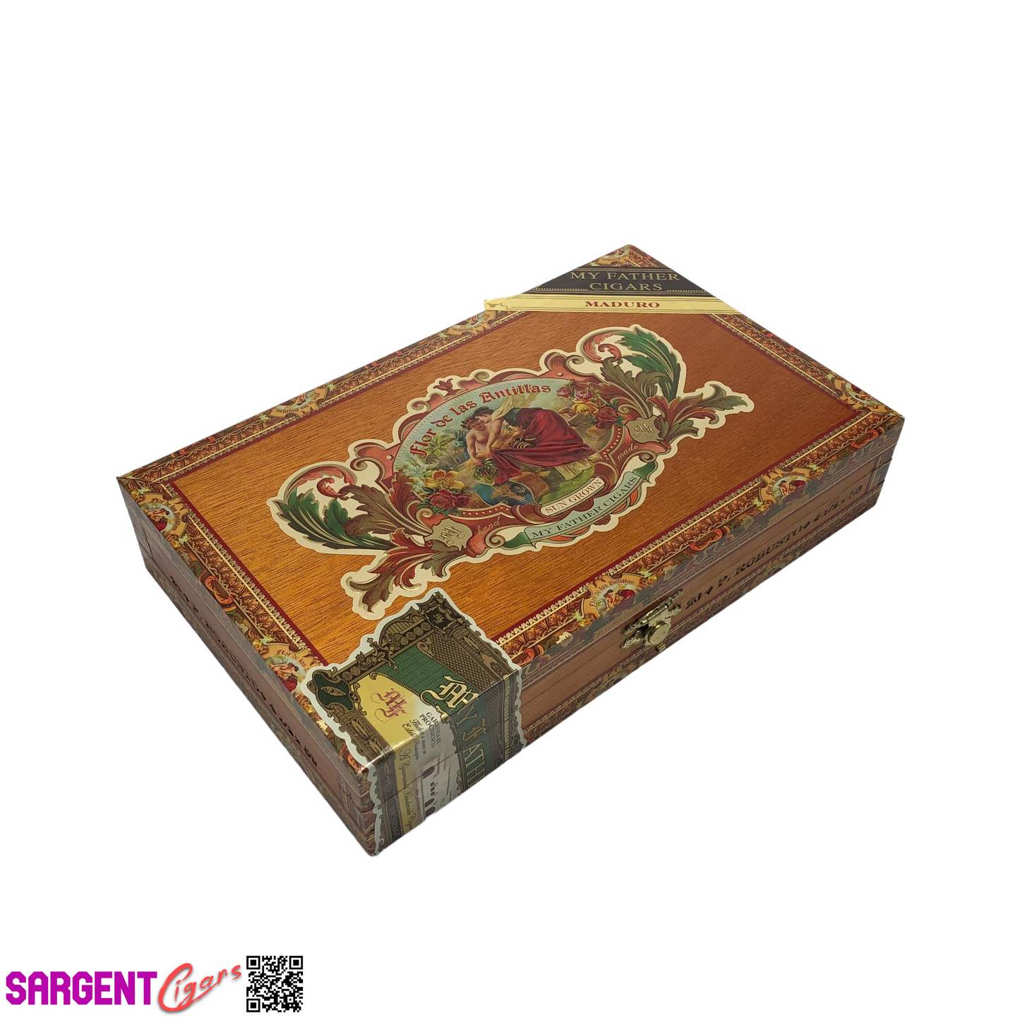 Flor De Las Antillas Maduro Robusto Empty Wooden Cigar Box 9x5.5x2