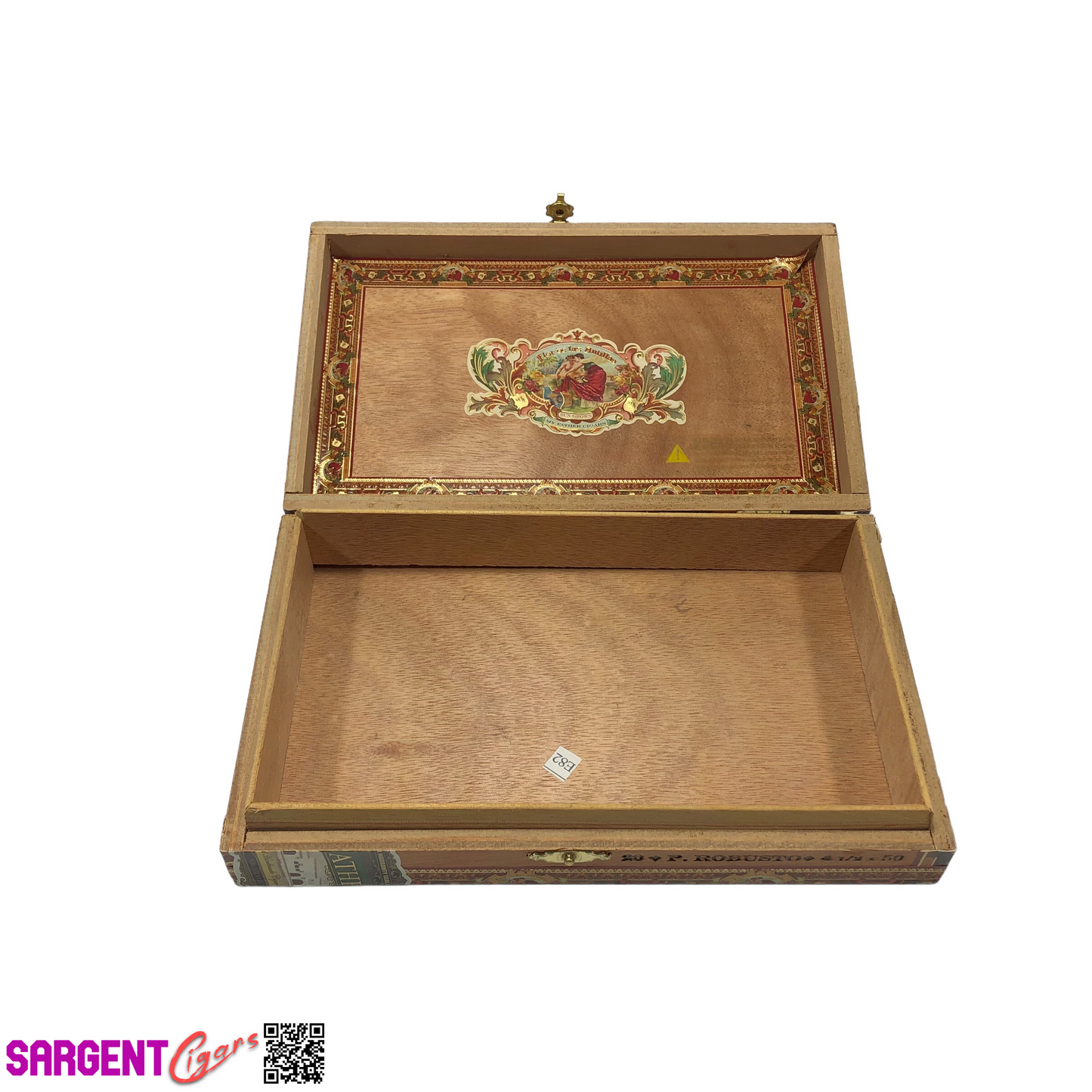 Flor De Las Antillas Maduro Robusto Empty Wooden Cigar Box 9x5.5x2