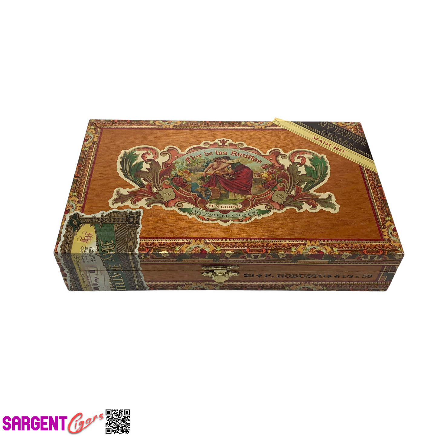 Flor De Las Antillas Maduro Robusto Empty Wooden Cigar Box 9x5.5x2