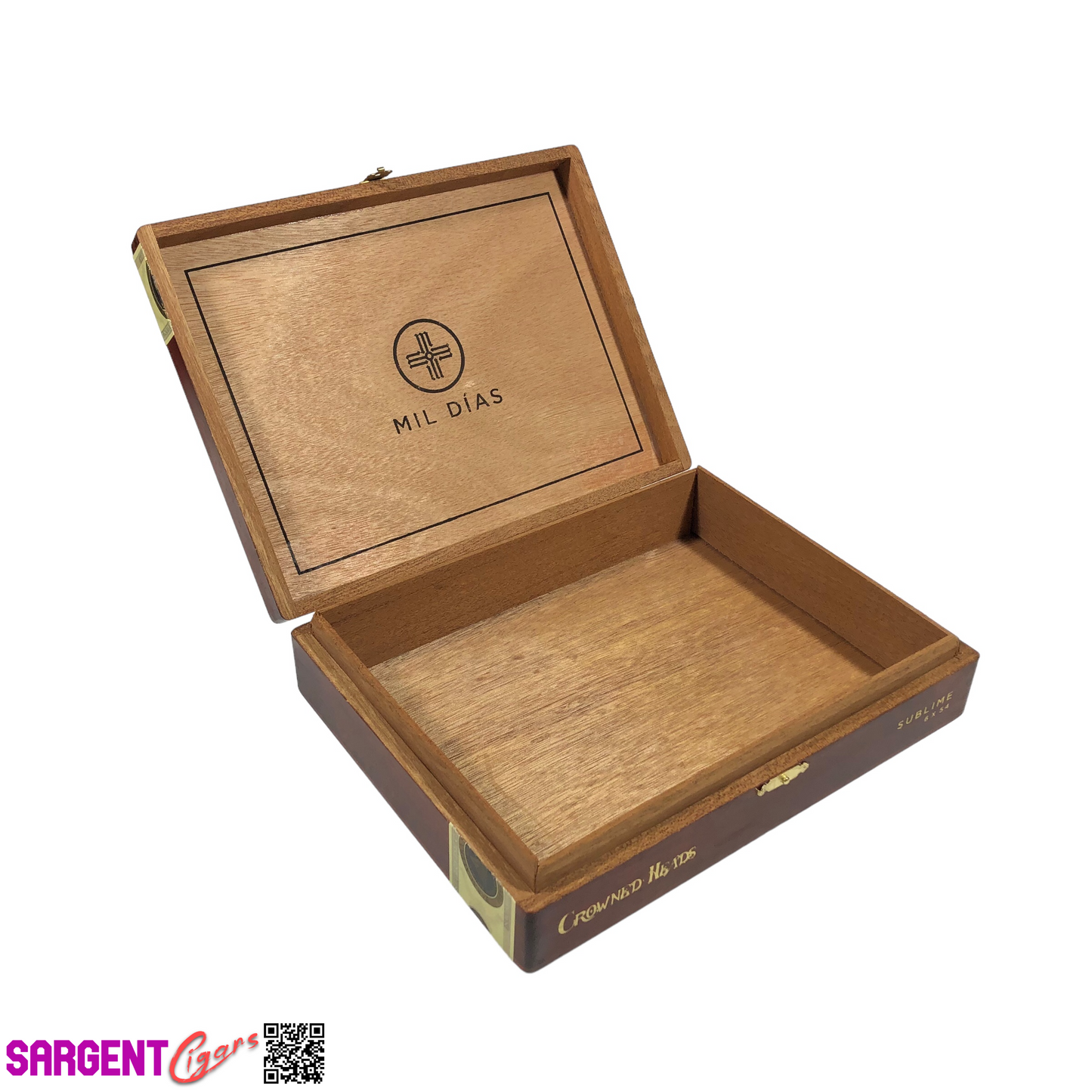 Mil Dias Sublime Empty Wooden Cigar Box 9x7x2