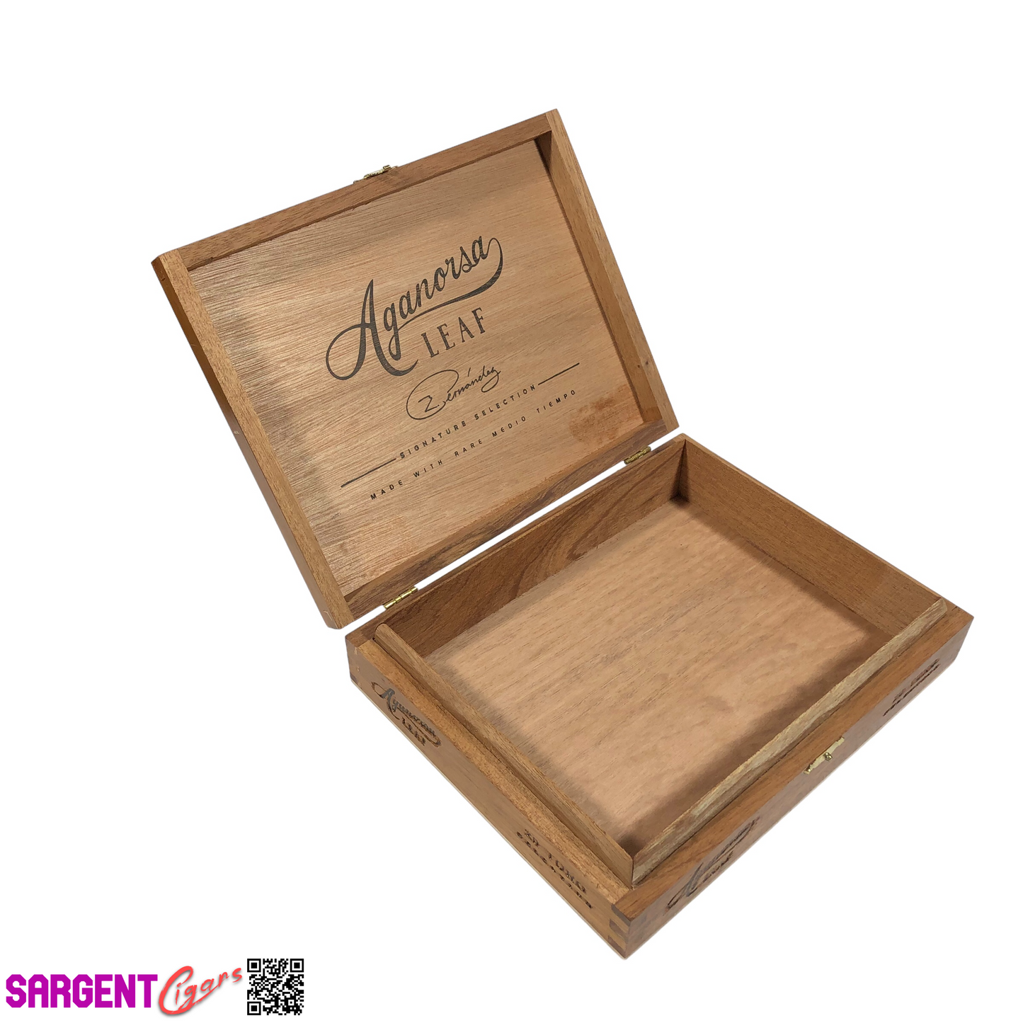 Aganorsa Leaf Toro Empty Wooden Cigar Box 9.25x7.25x2 (1)