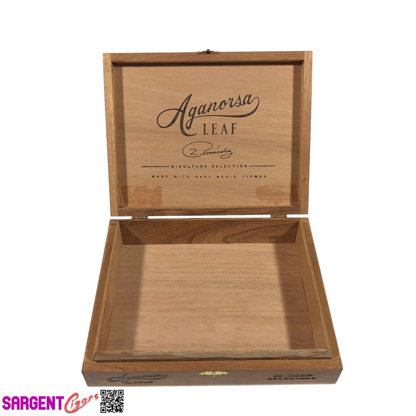 Aganorsa Leaf Toro Empty Wooden Cigar Box 9.25x7.25x2 (1)