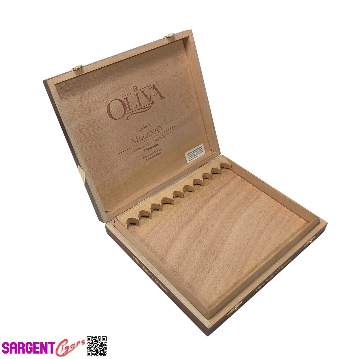 Oliva Serie V Melanio Figurado Empty Wooden Cigar Box 9x8x1.5