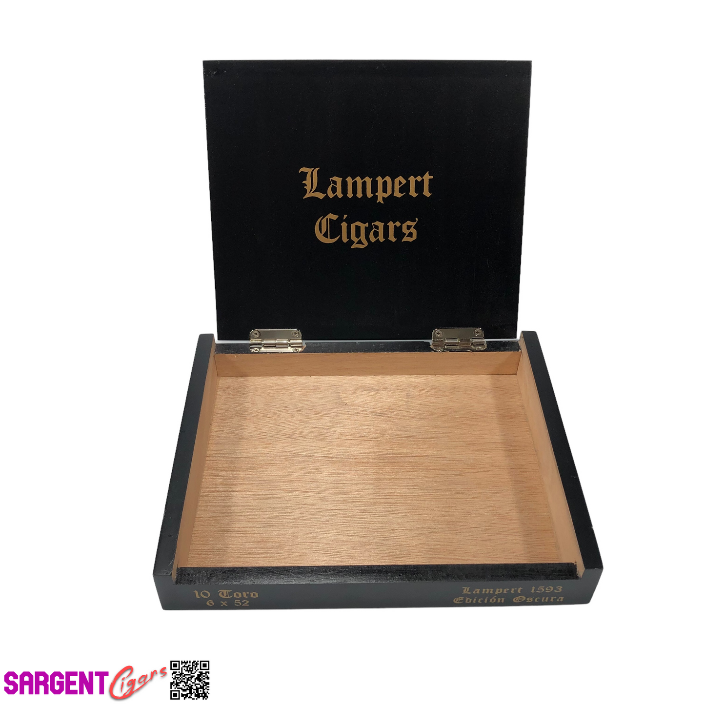 Lampert 1593 Toro Empty Wooden Cigar Box 8.75x7x1.5