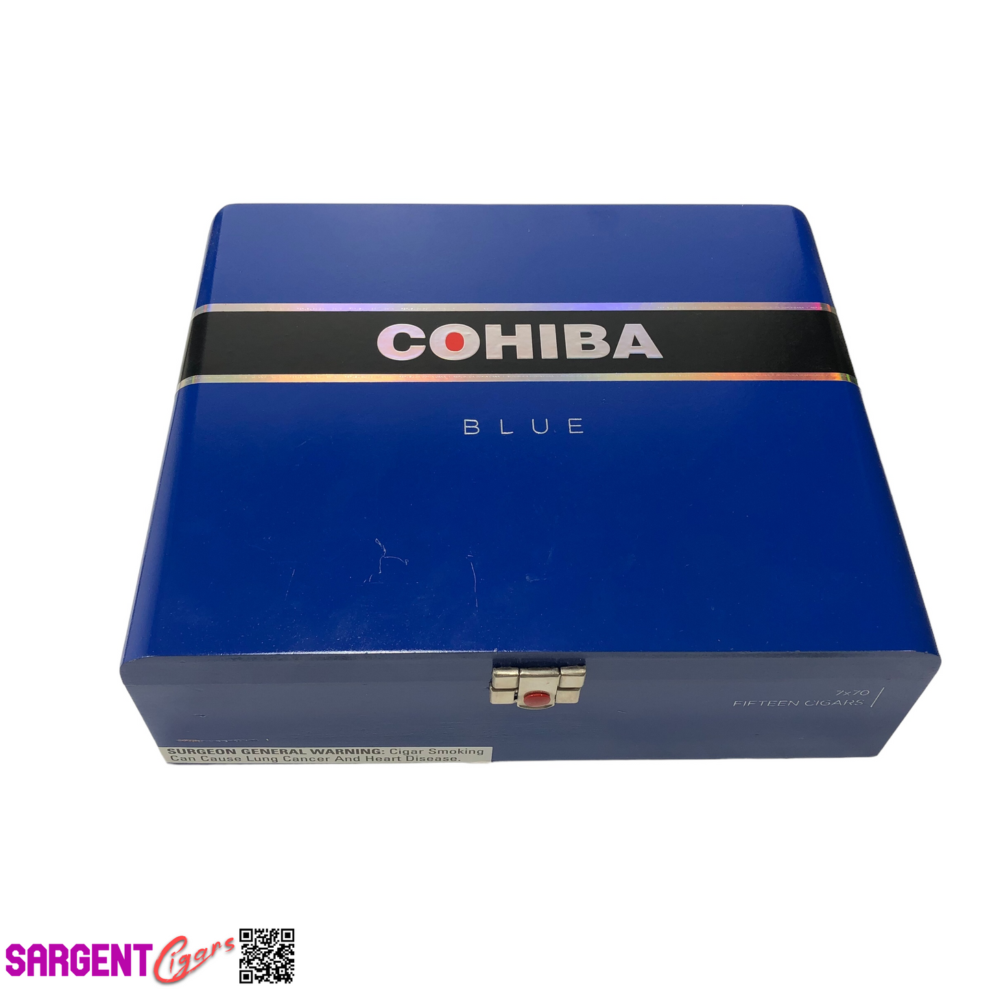 Cohiba Blue 7x70 Empty Wooden Cigar Box 9.75x8x3 (1)