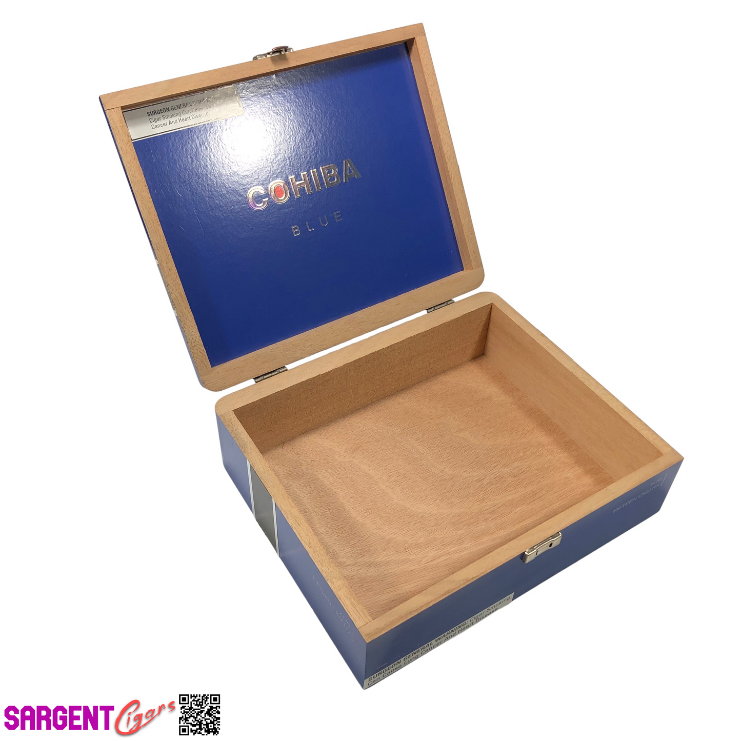 Cohiba Blue 7x70 Empty Wooden Cigar Box 9.75x8x3 (1)