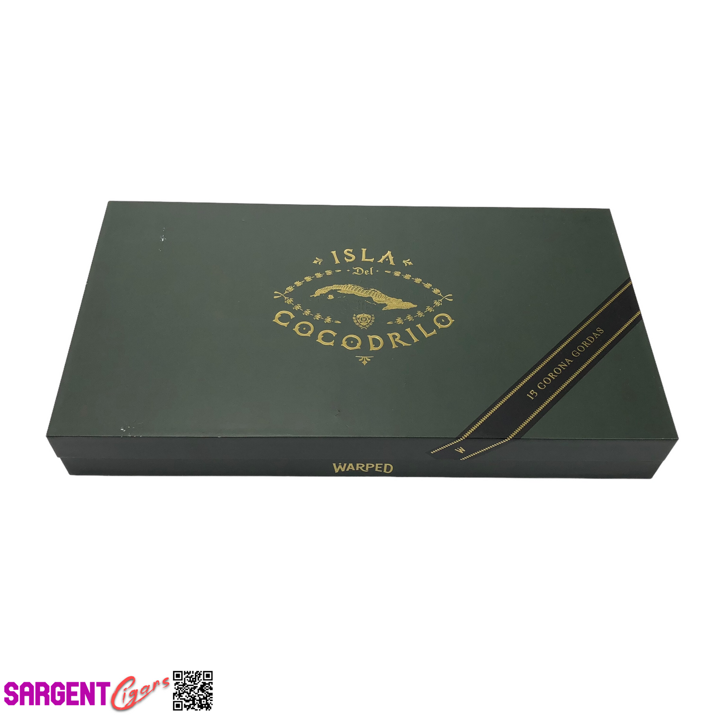 Warped Isla Del Cocodrilo Corona Gorda Empty Cigar Box 11.75x6.25x1.5