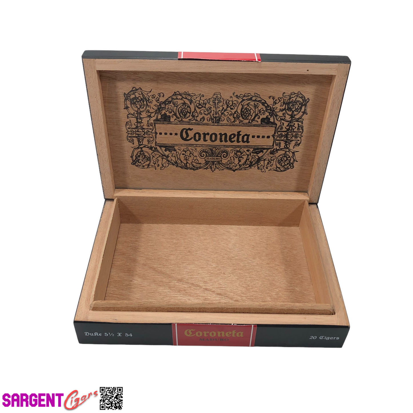 Crowned Heads Coroneta Duke Empty Wooden Cigar Box 9.75x6.75x2