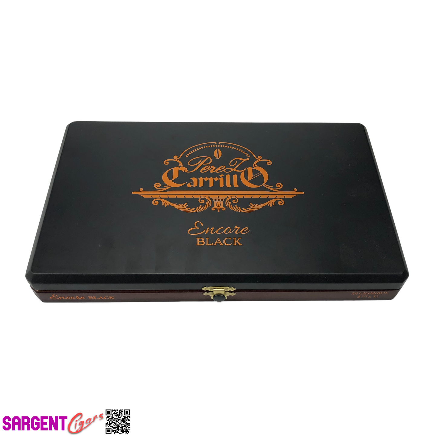 Ep Carrillo Encore Black Empty Wooden Cigar Box 11.5x7.25x1.5