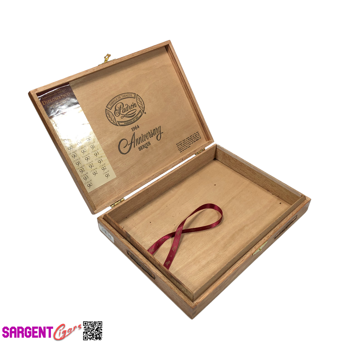 Padron Diplomaticos Empty Wooden Cigar Box 10.75x8x1.75