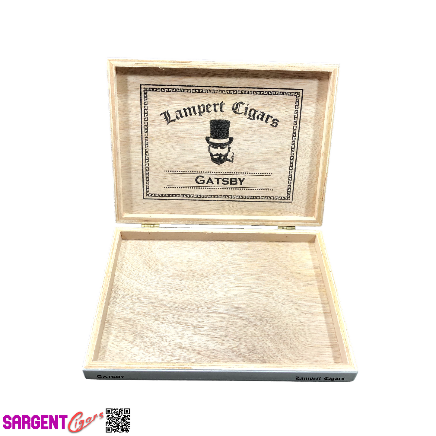 Lampert Gatsby Empty Wooden Cigar Box 8.75x6.75x1.25