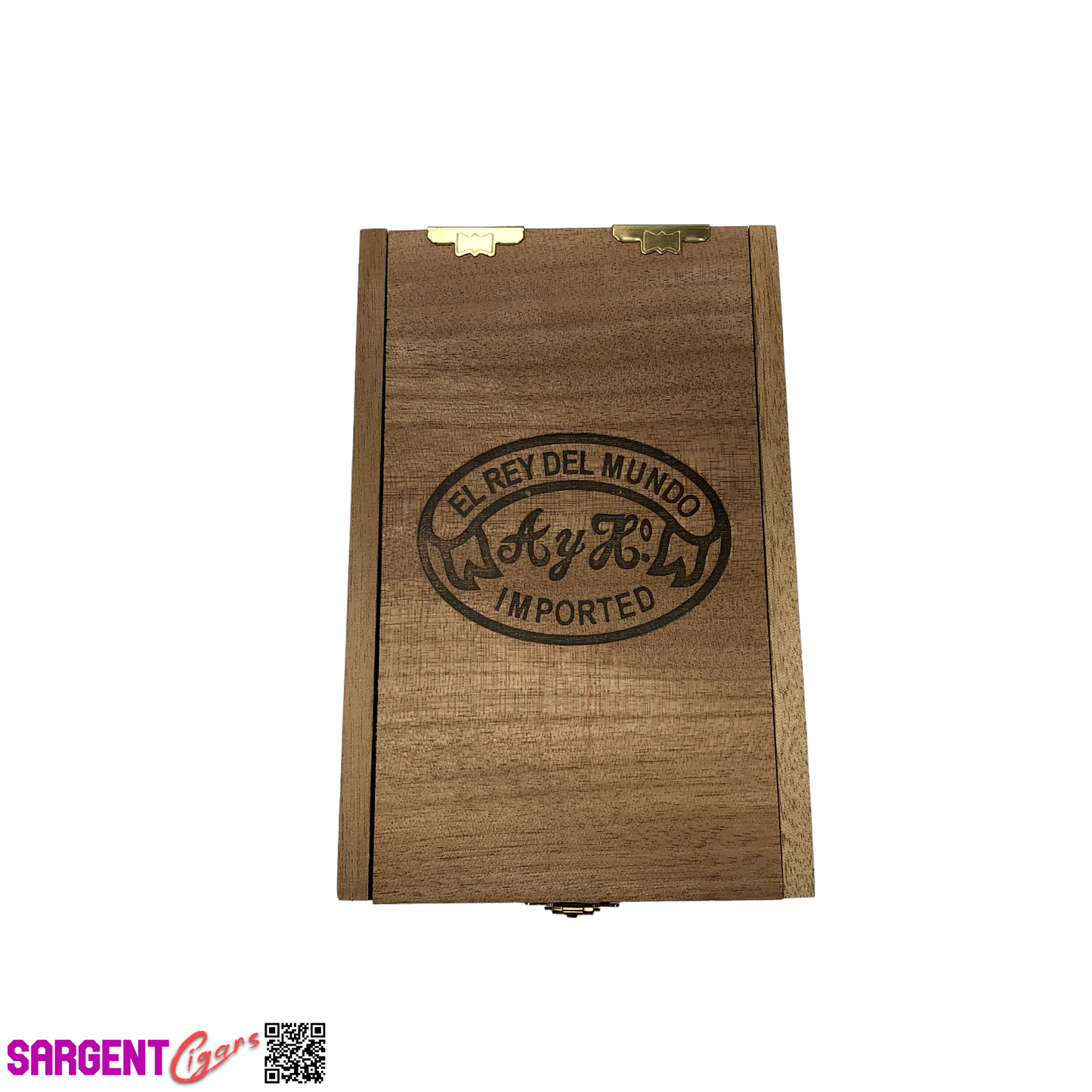 Del Mundo Rectangulares Empty Wooden Cigar Box 4.25x6.75x3.75