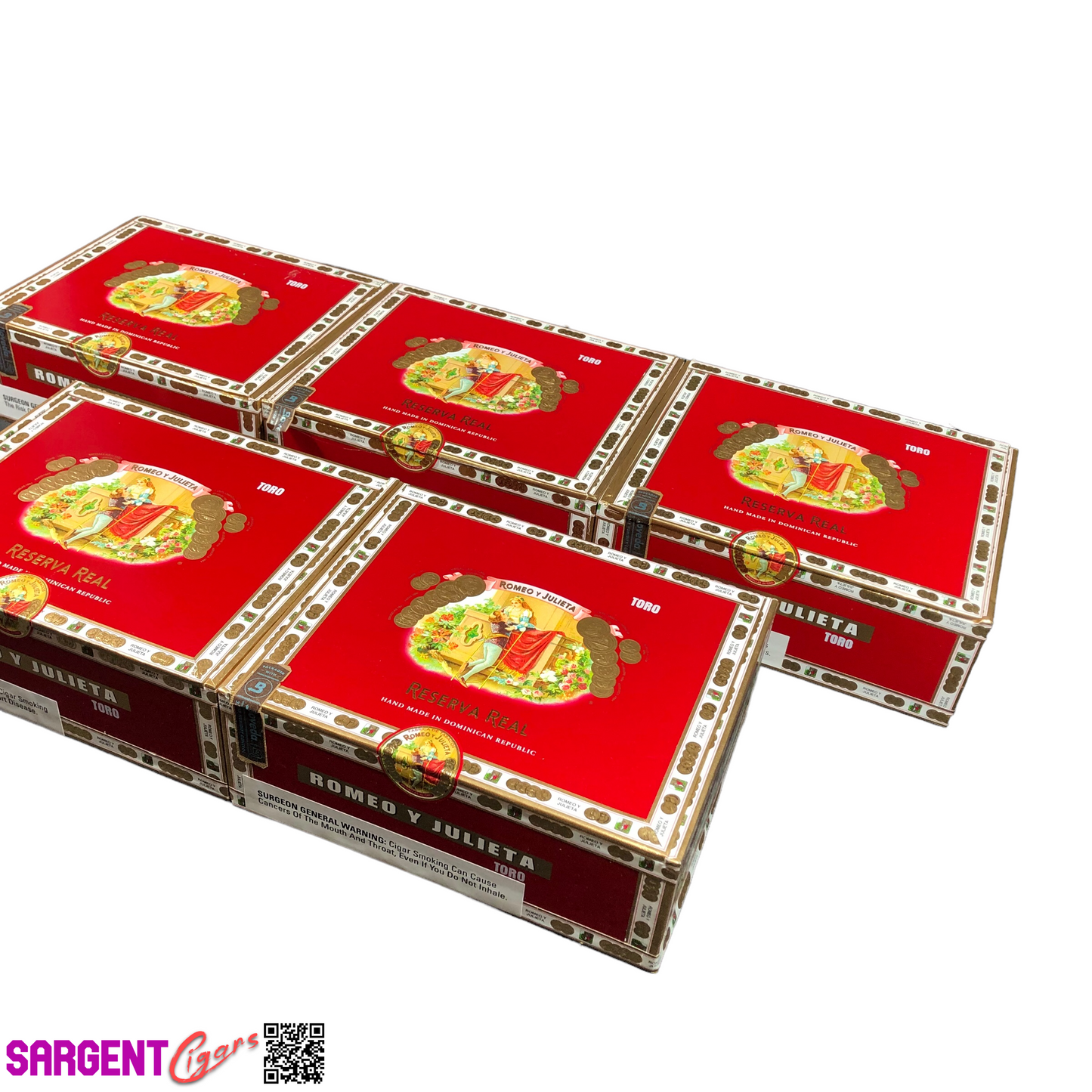 Lot of 5 Romeo Toro Empty Cigar Boxes 8x6.5x3 #74