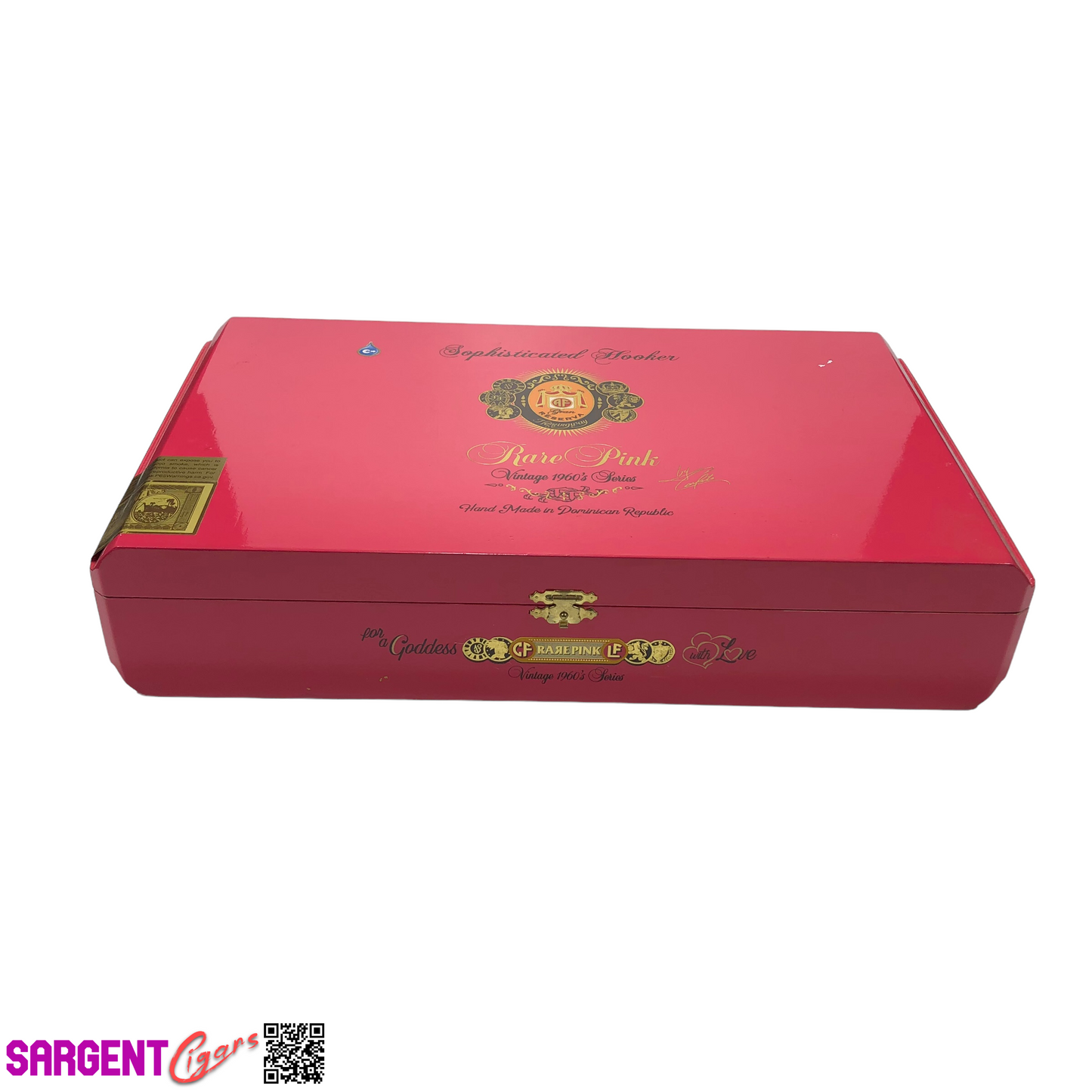 Arturo Fuente Opus X Rare Pink Sophisticated Empty Wooden Cigar Box 14x8.25x2.75