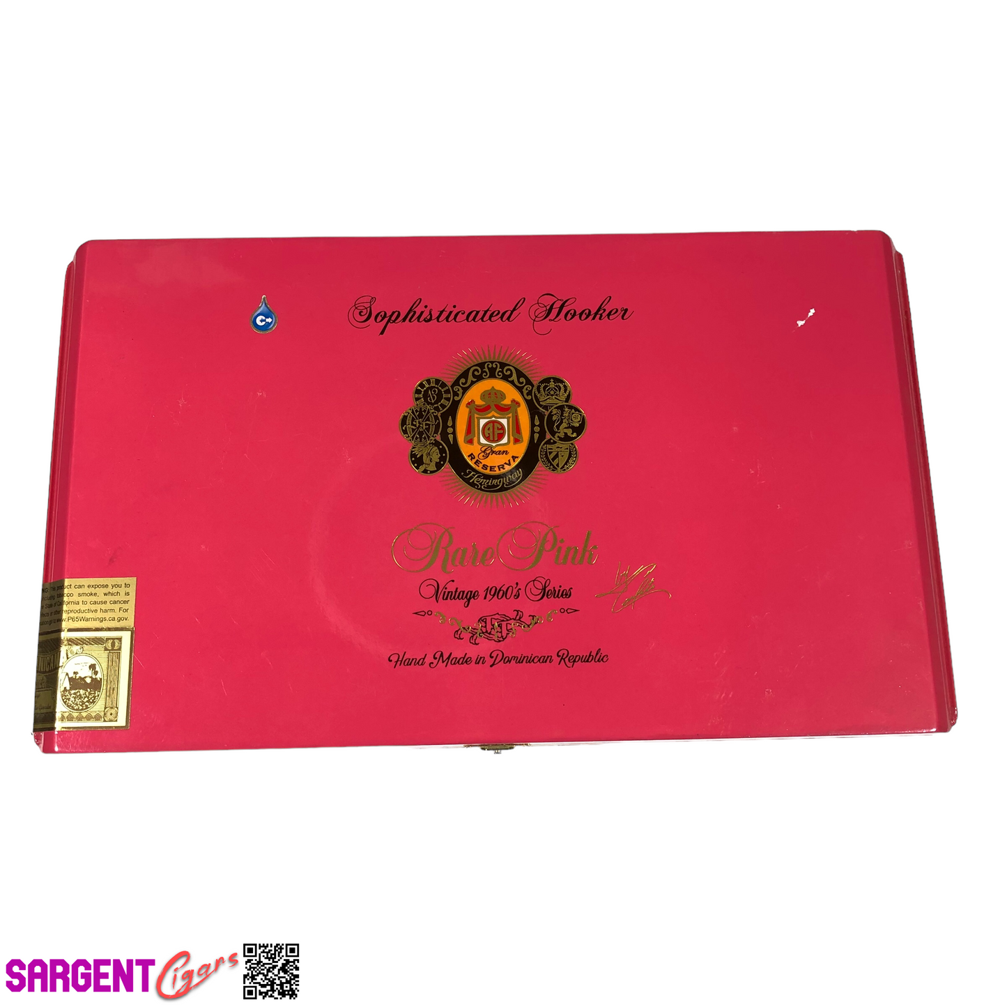 Arturo Fuente Opus X Rare Pink Sophisticated Empty Wooden Cigar Box 14x8.25x2.75