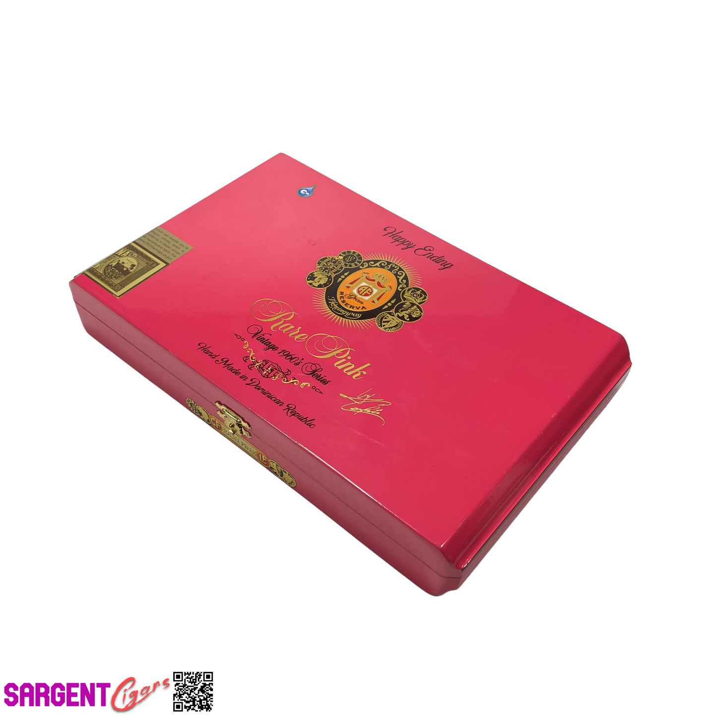 Arturo Fuente Opus X Rare Pink Happy Ending Empty Wooden Cigar Box 11x6.75x1.75