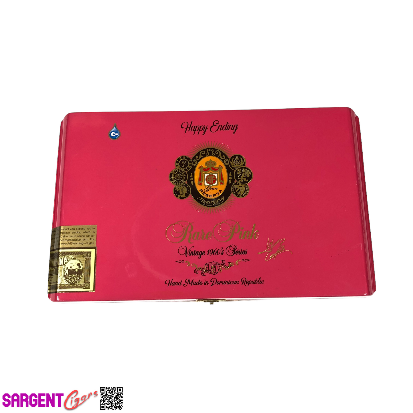 Arturo Fuente Opus X Rare Pink Happy Ending Empty Wooden Cigar Box 11x6.75x1.75