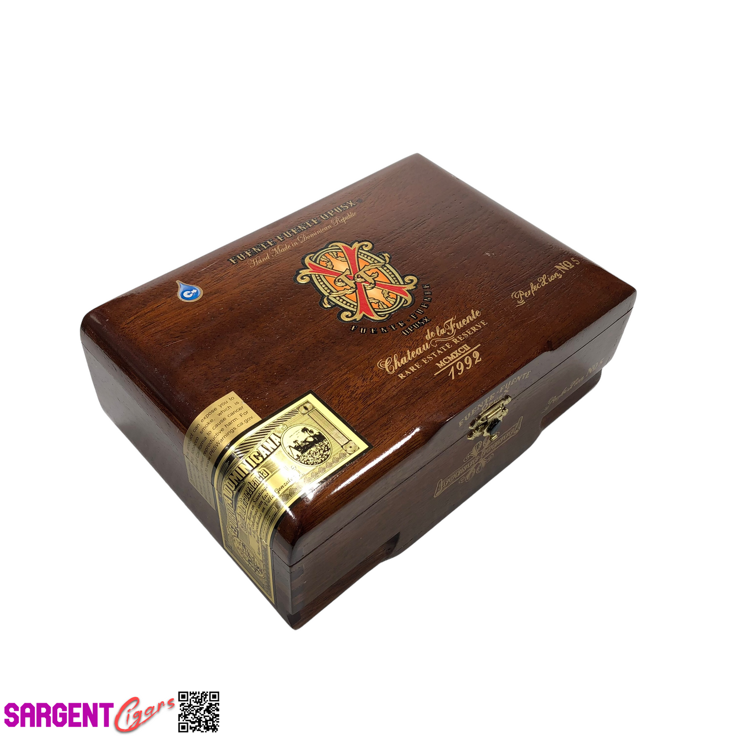 Arturo Fuente Opus X Perfection No5 Empty Wooden Cigar Box 8.5x6x3.25