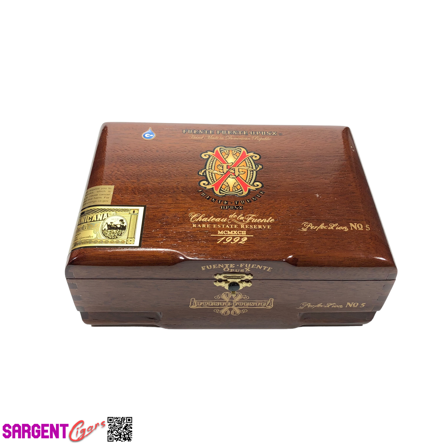 Arturo Fuente Opus X Perfection No5 Empty Wooden Cigar Box 8.5x6x3.25