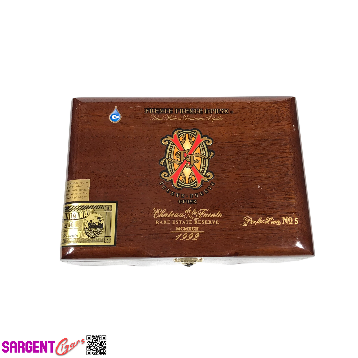 Arturo Fuente Opus X Perfection No5 Empty Wooden Cigar Box 8.5x6x3.25