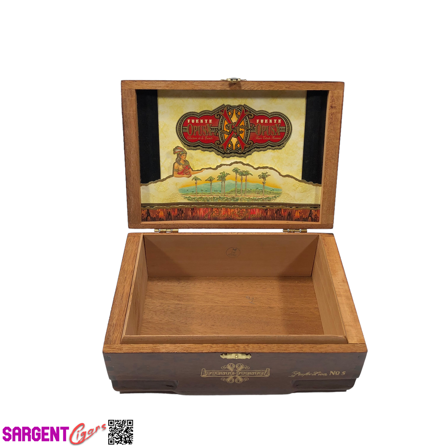 Arturo Fuente Opus X Perfection No5 Empty Wooden Cigar Box 8.5x6x3.25