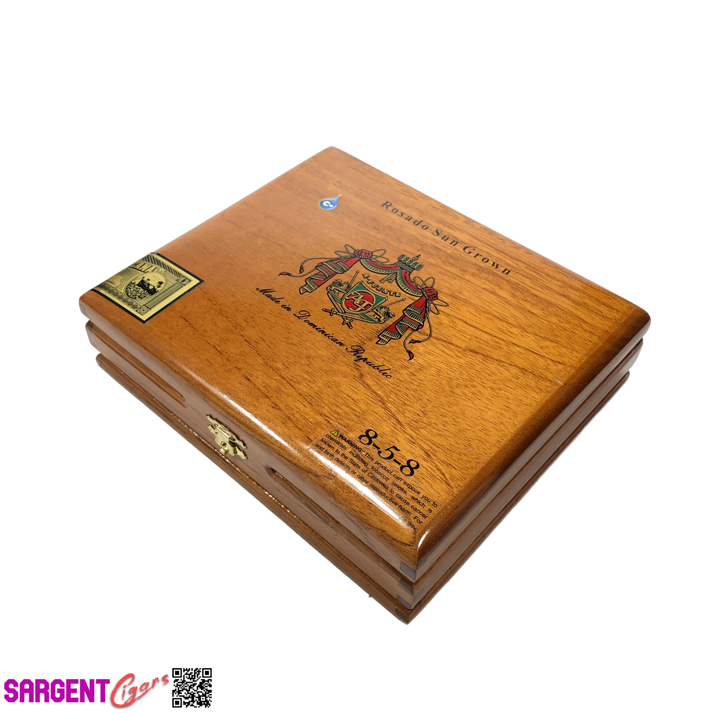 Arturo Fuente Rosado Sun Grown 858 Empty Wooden Cigar Box 8.25x7x2