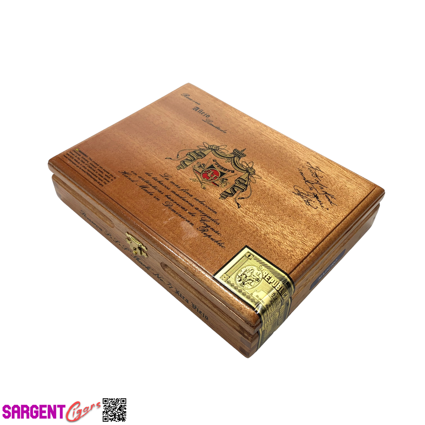 Arturo Fuente Anejo Shark No77 Empty Wooden Cigar Box 9.25x7x2.25