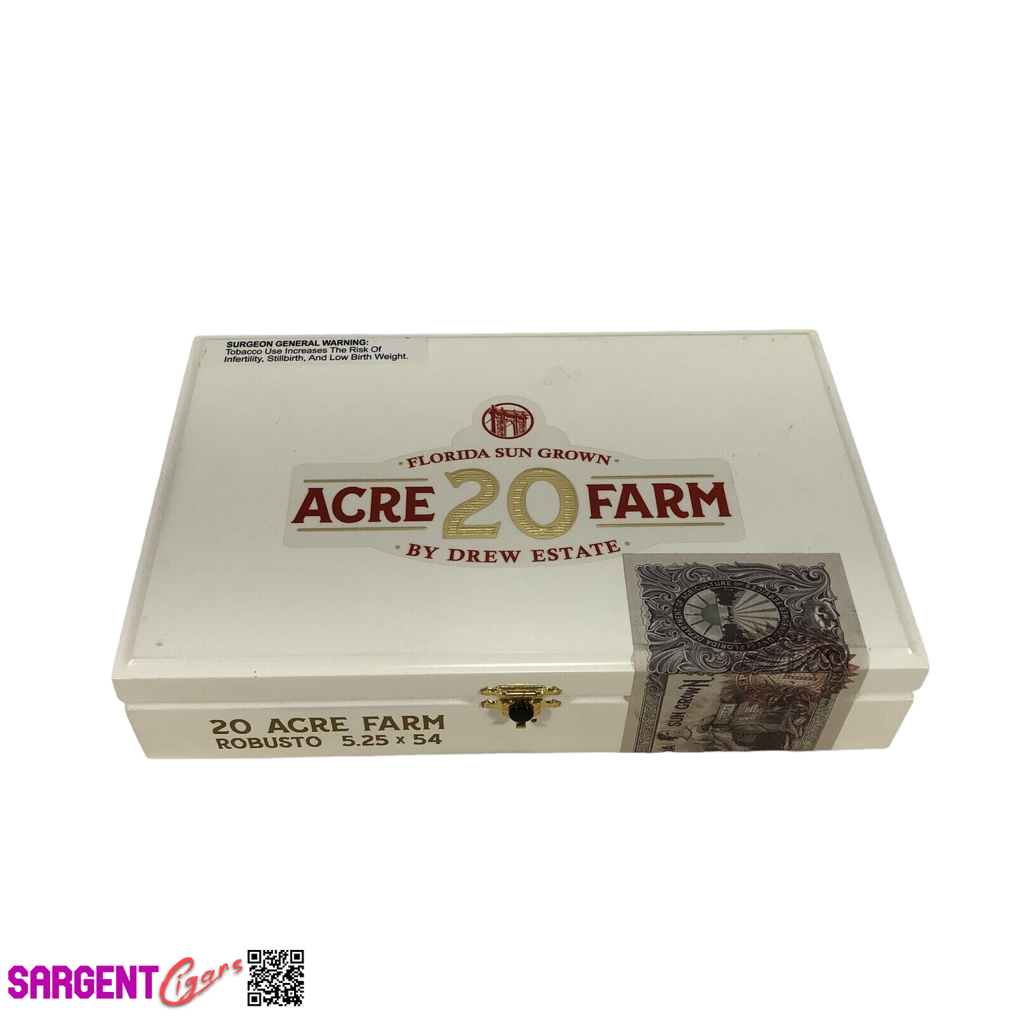 20 Acre Farm Robusto Empty Wooden Cigar Box 10x6.5x2