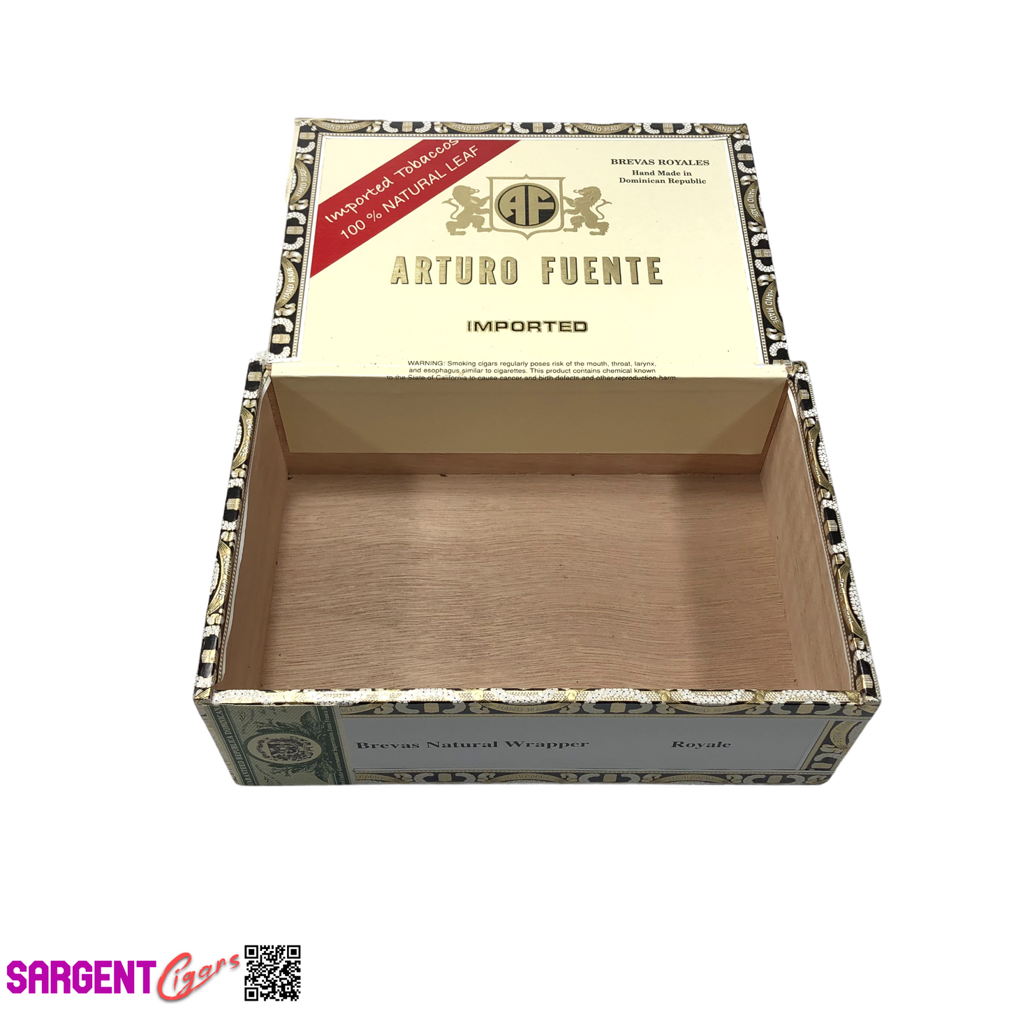 Arturo Fuente Brevas Royale Empty Cigar Box 8.75x5.75x3