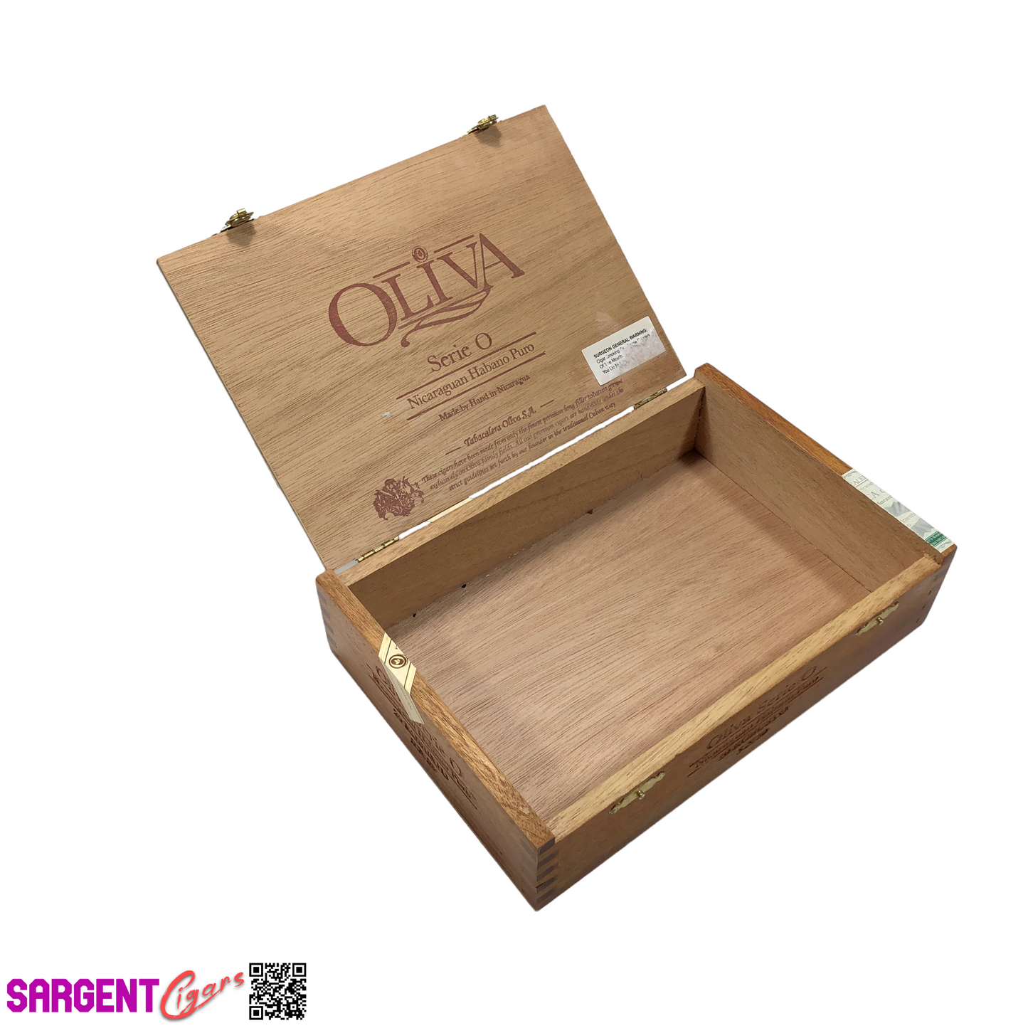 Oliva Serie O Robusto Empty Wooden Cigar Box 8.5x5.75x2