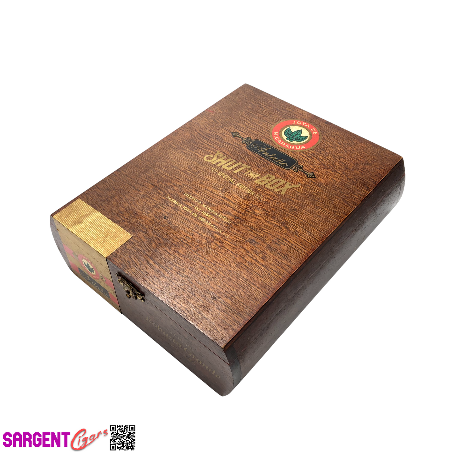 Joya De Nicaragua Antano Robusto Grande Empty Wooden Cigar Box 6.75x8.5x2.5