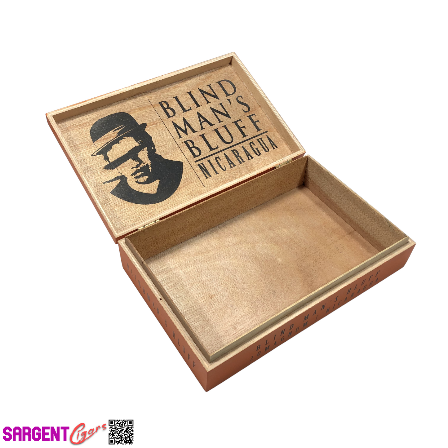 Blind Man’s Bluff Magnum Empty Wooden Cigar Box 10.25x6.75x2.5