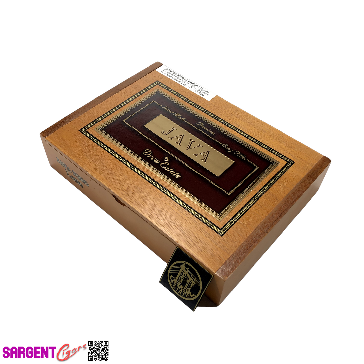 Drew Estate Java Latte Toro Empty Wooden Cigar Box 10x7.5x2