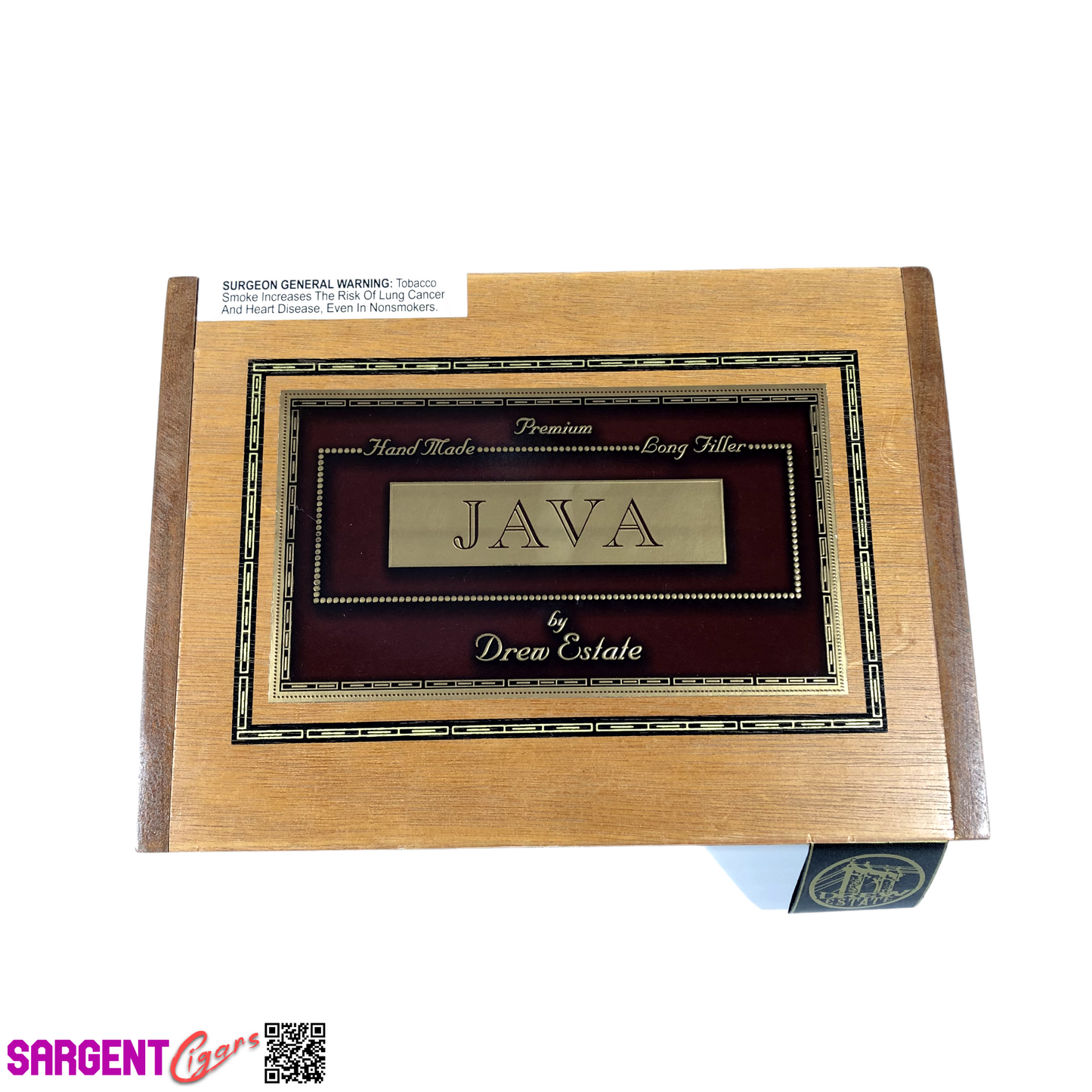 Drew Estate Java Latte Toro Empty Wooden Cigar Box 10x7.5x2