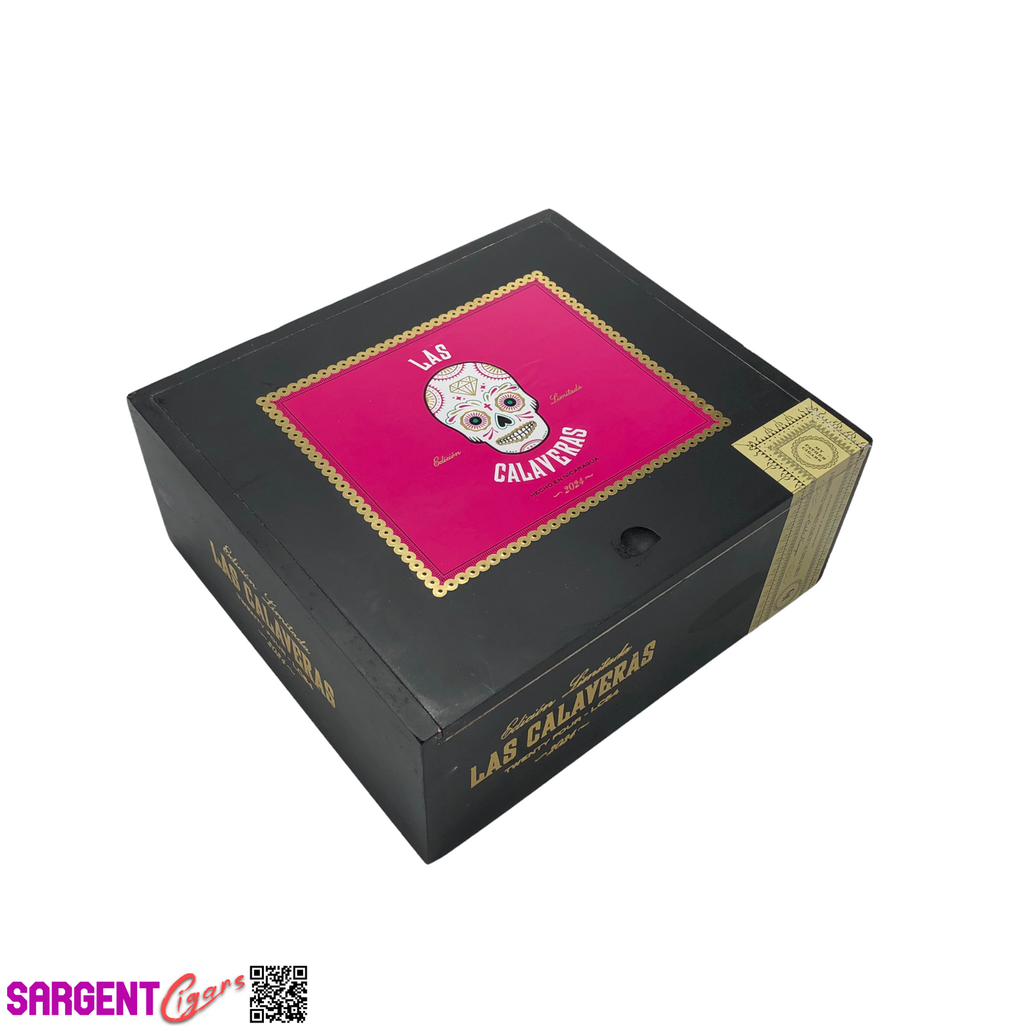 Las Calaveras 2024 LC54 Empty Wooden Cigar Box 7.5x6.75x3