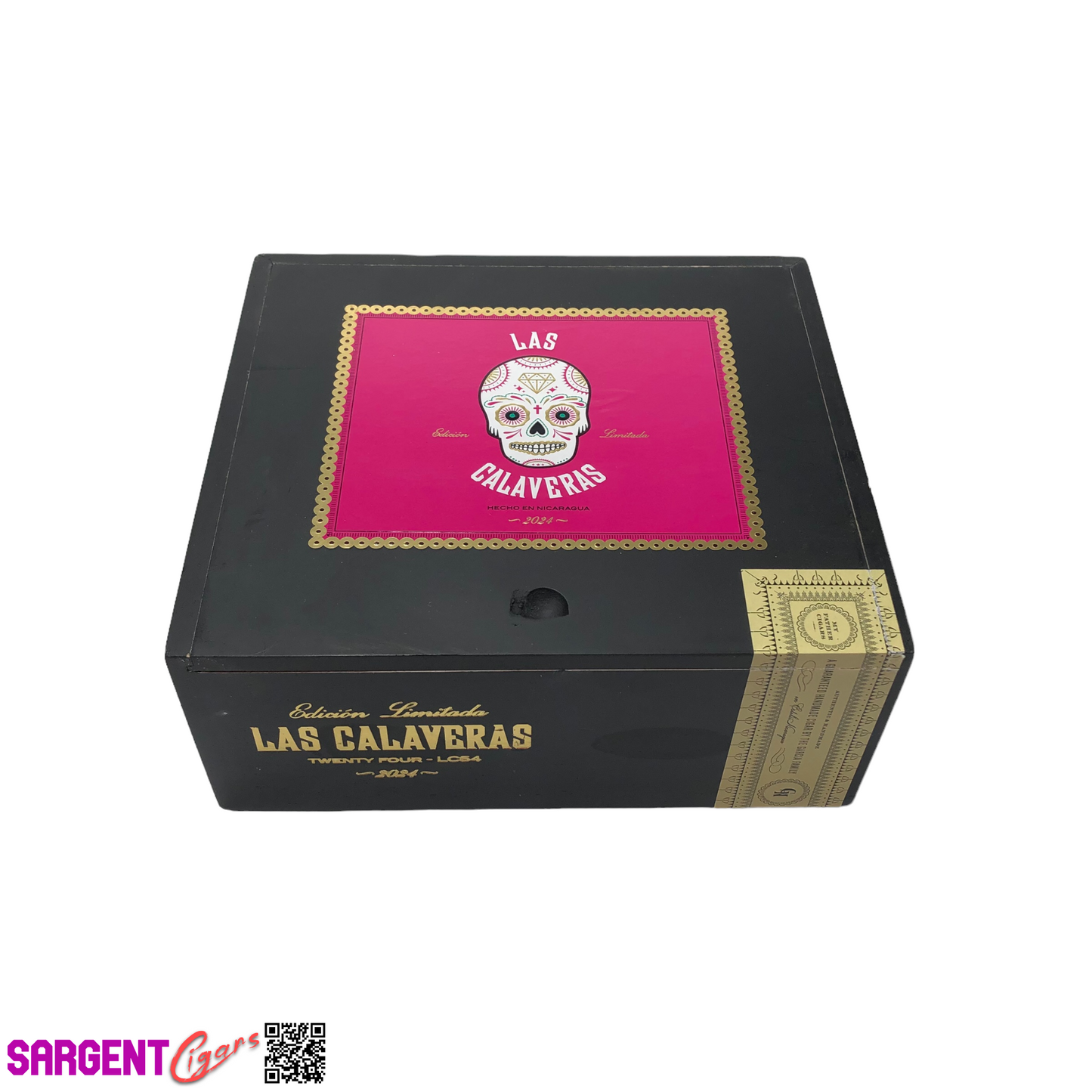 Las Calaveras 2024 LC54 Empty Wooden Cigar Box 7.5x6.75x3